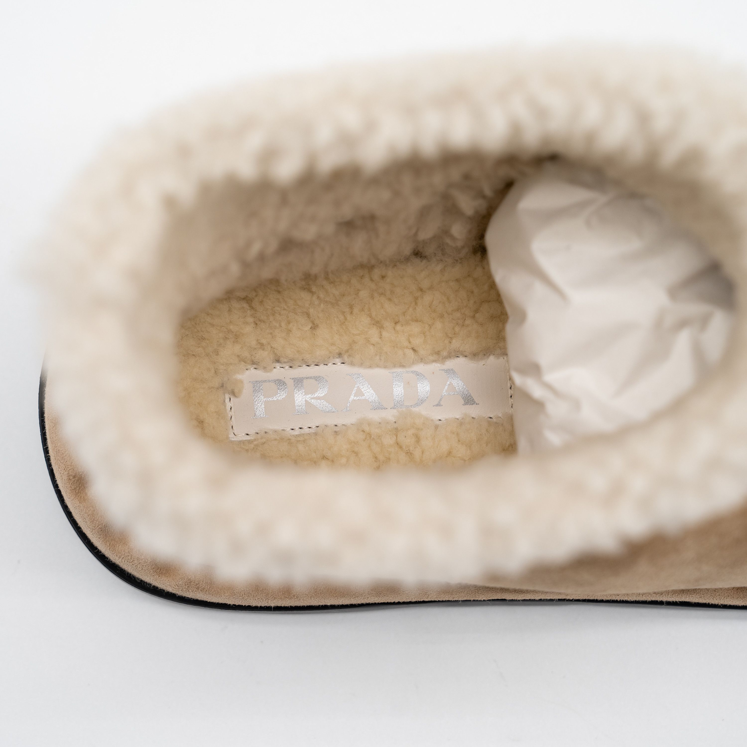 Prada 39.5eu 9.5 US Prada Shearling Ankle Boots Brown Suede Beige Size US 9.5 / IT 39.5 - 9 Thumbnail