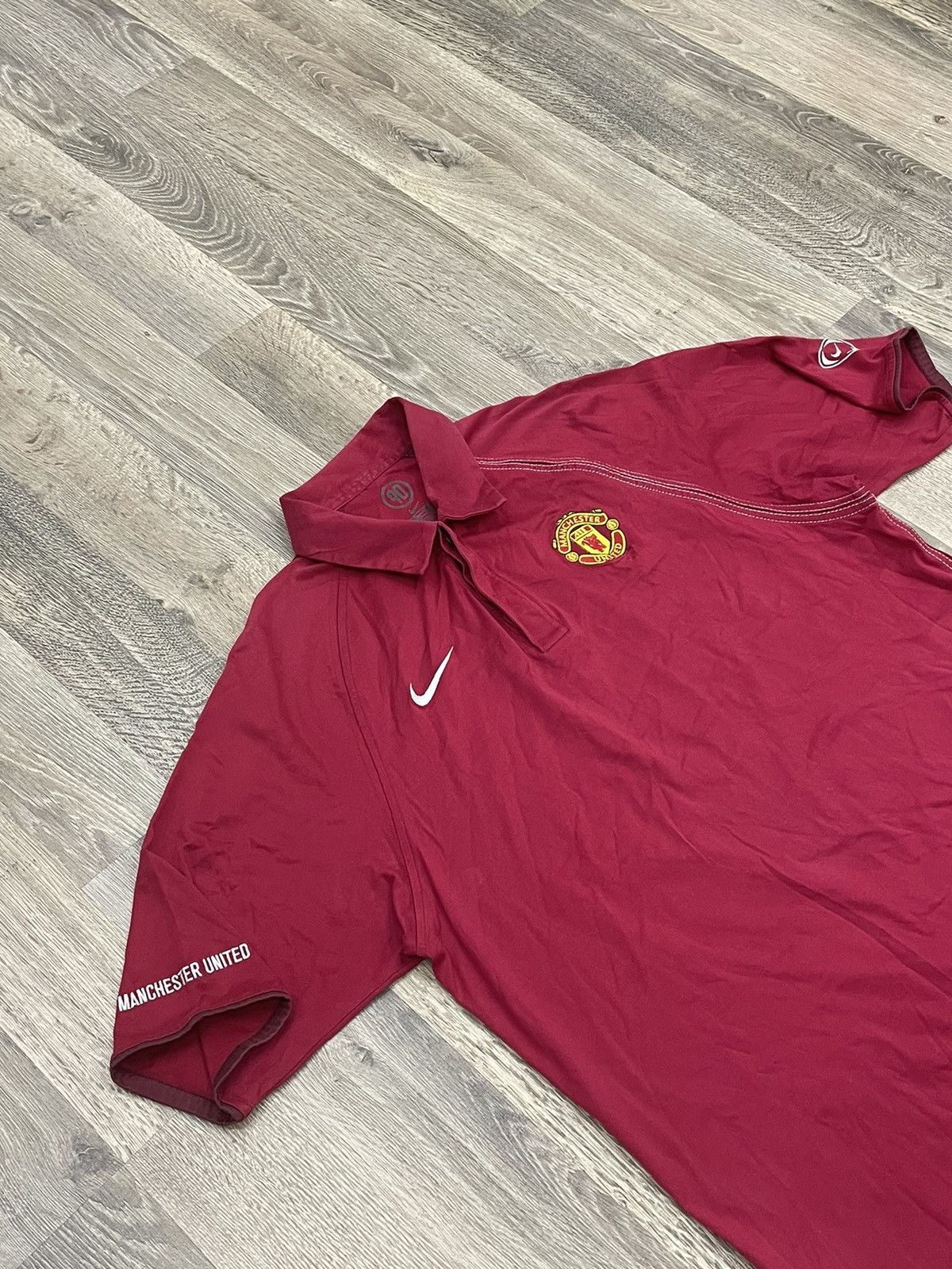 Nike × Vintage Vintage Nike Total 90 FC Manchester United Polos Tee Shirt Size US L / EU 52-54 / 3 - 5 Thumbnail