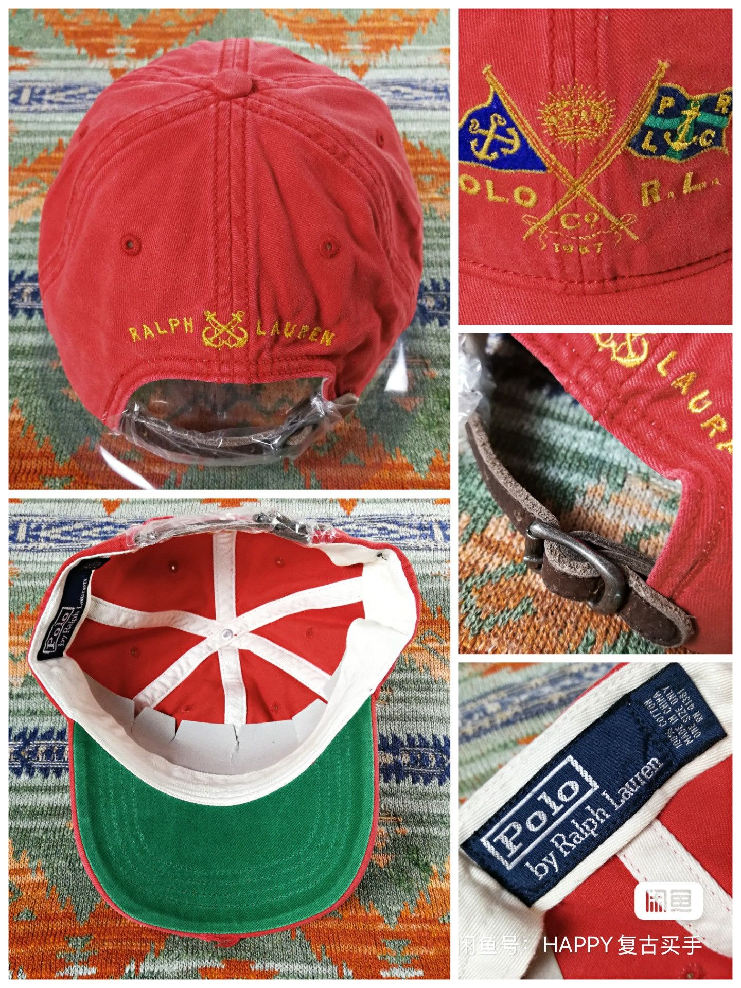 Polo Ralph Lauren Polo Ralph Lauren Leather Baseball Cap Baseball Hat Size ONE SIZE - 2 Thumbnail