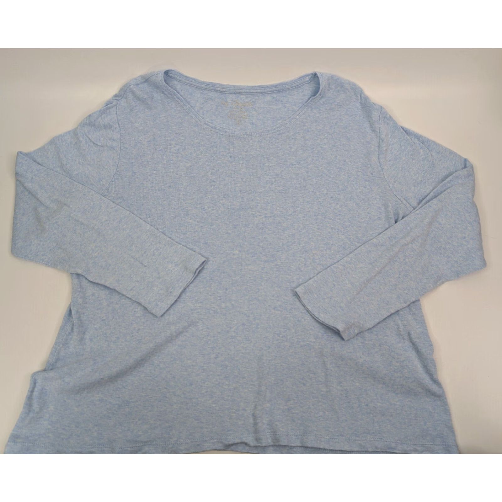 Vintage Chico's T-Shirt Long-Sleeve Scoop-Neck Tee Light Blue Cotton Size XL Womens Regular Adult Size XL Blue 3 US 16 Size XL / US 12-14 / IT 48-50 - 2 Thumbnail