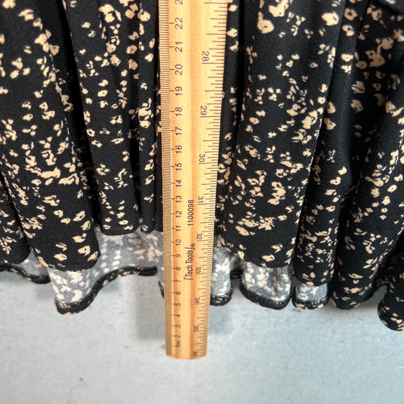 Mango Mango MNG Womens Size 8 Floral Black Beige Long Sleeve Dress Size M / US 6-8 / IT 42-44 - 6 Thumbnail