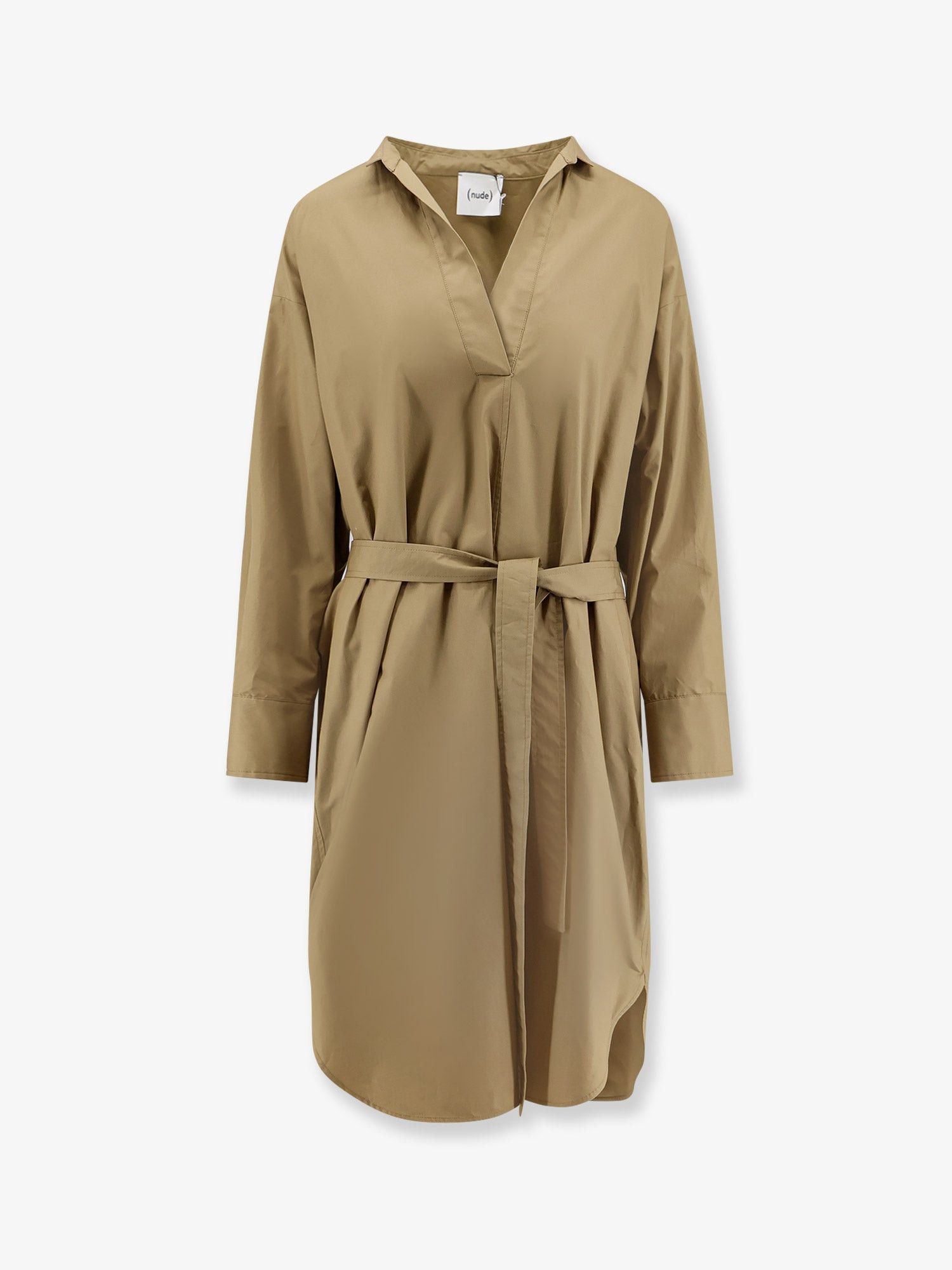 Nude Cotton Dress With Belt Size S / US 4 / IT 40 - 1 Thumbnail