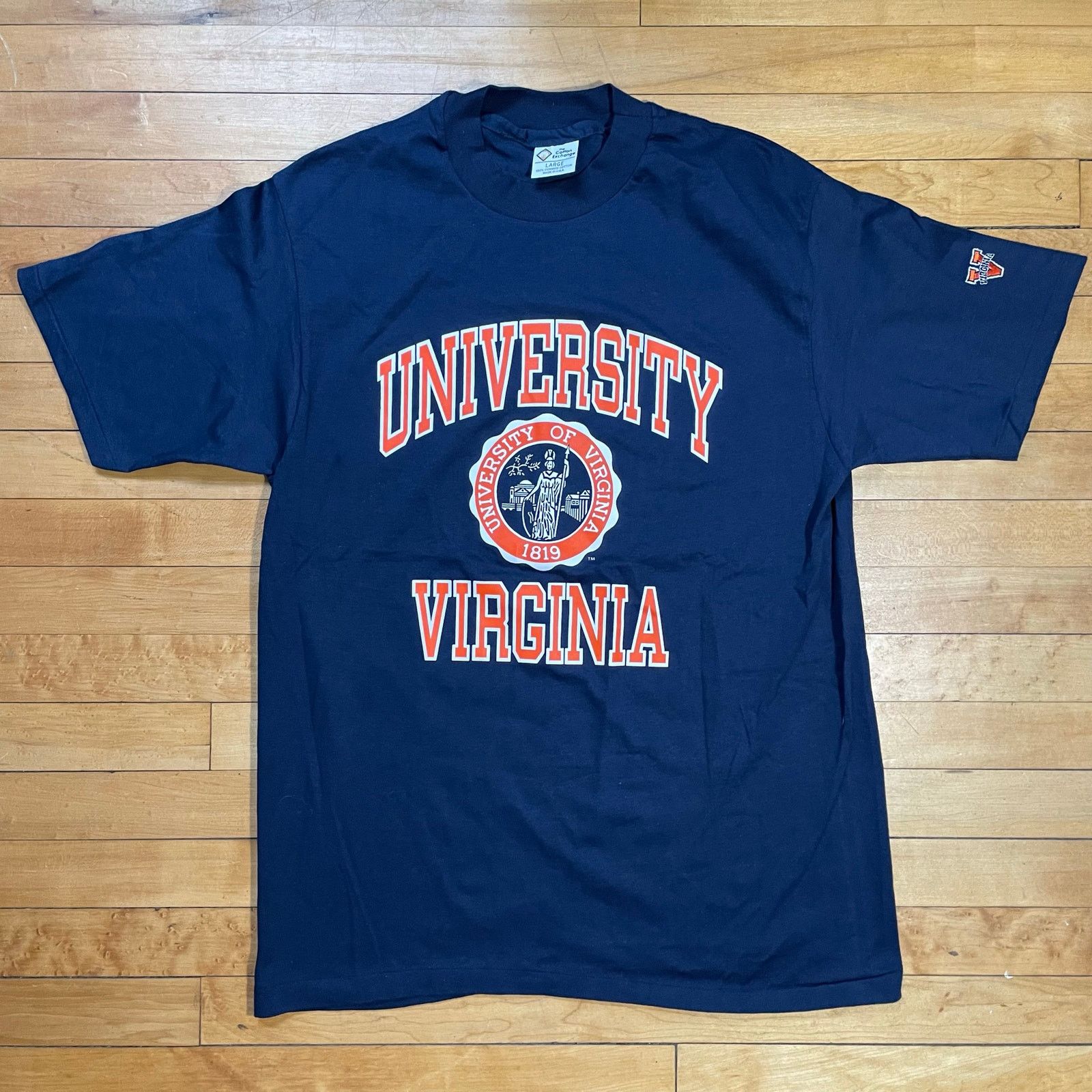 Vintage Vintage University Virginia T Shirt Mens L Navy Single Size US L / EU 52-54 / 3 - 1 Thumbnail