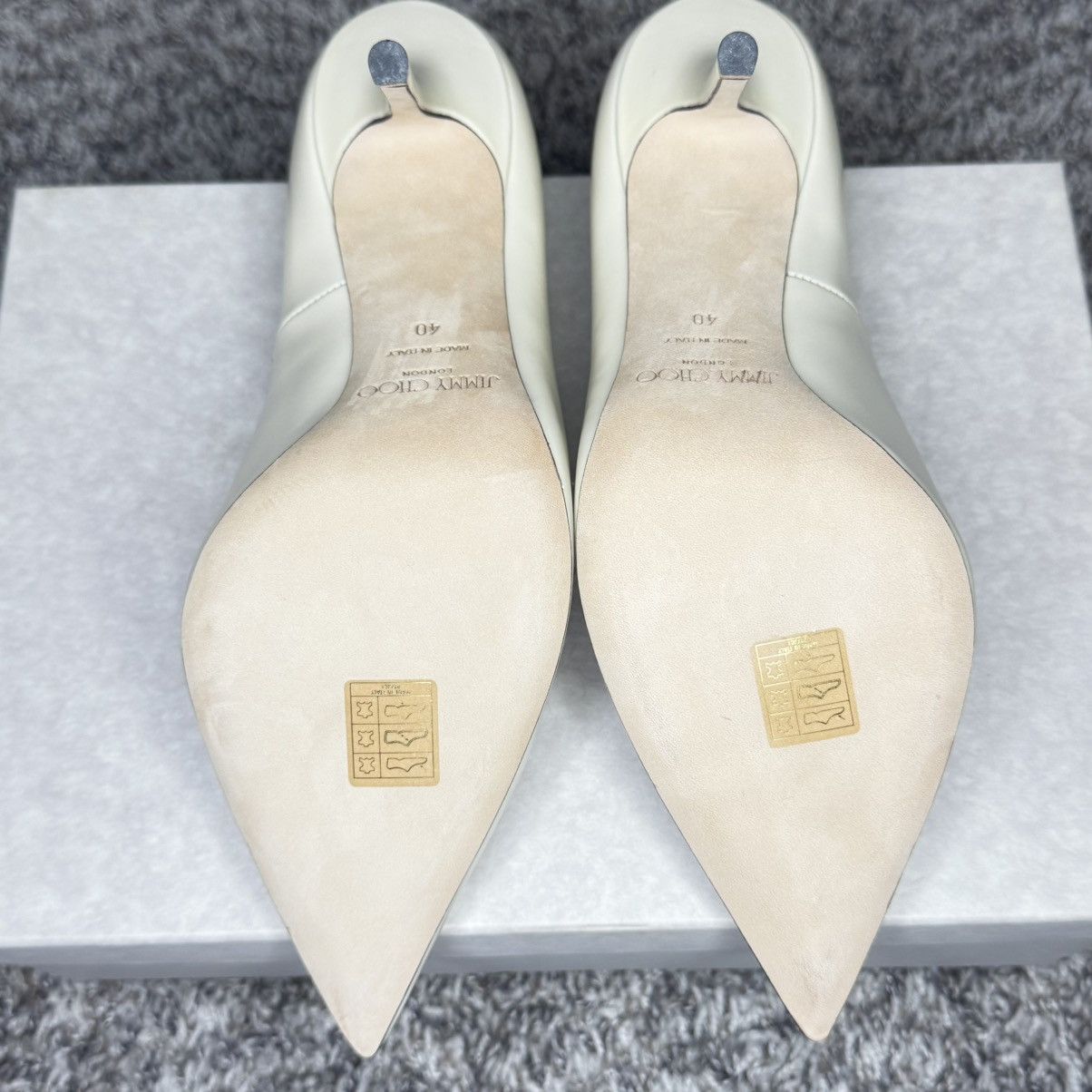 Jimmy Choo Jimmy Choo Ava 100 Pumps – Liquid Leather – Linen Size US 10 / IT 40 - 6 Thumbnail