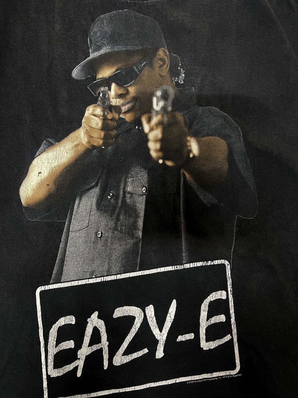 Band Tees Vintage Eazy-E Rap Tee Hip Hop Legend Graphic T-Shirt Size US XXL / EU 58 / 5 - 2 Thumbnail