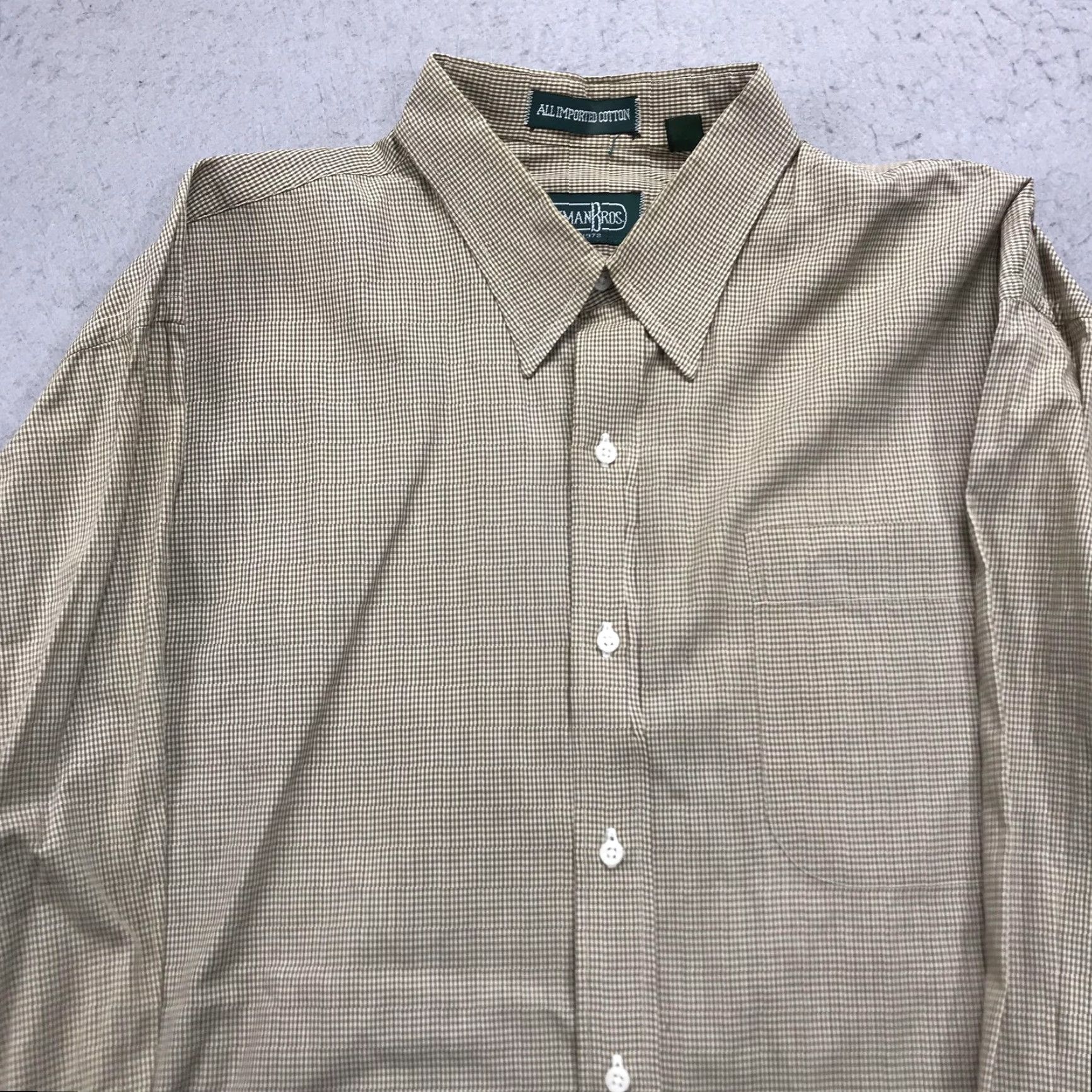 Vintage VINTAGE Gitman Bros Shirt Mens 16 34 Brown Check Button Made USA Cotton Dress Shirt Mens 16 34 Brown Check Business Dress Size 42R - 3 Thumbnail