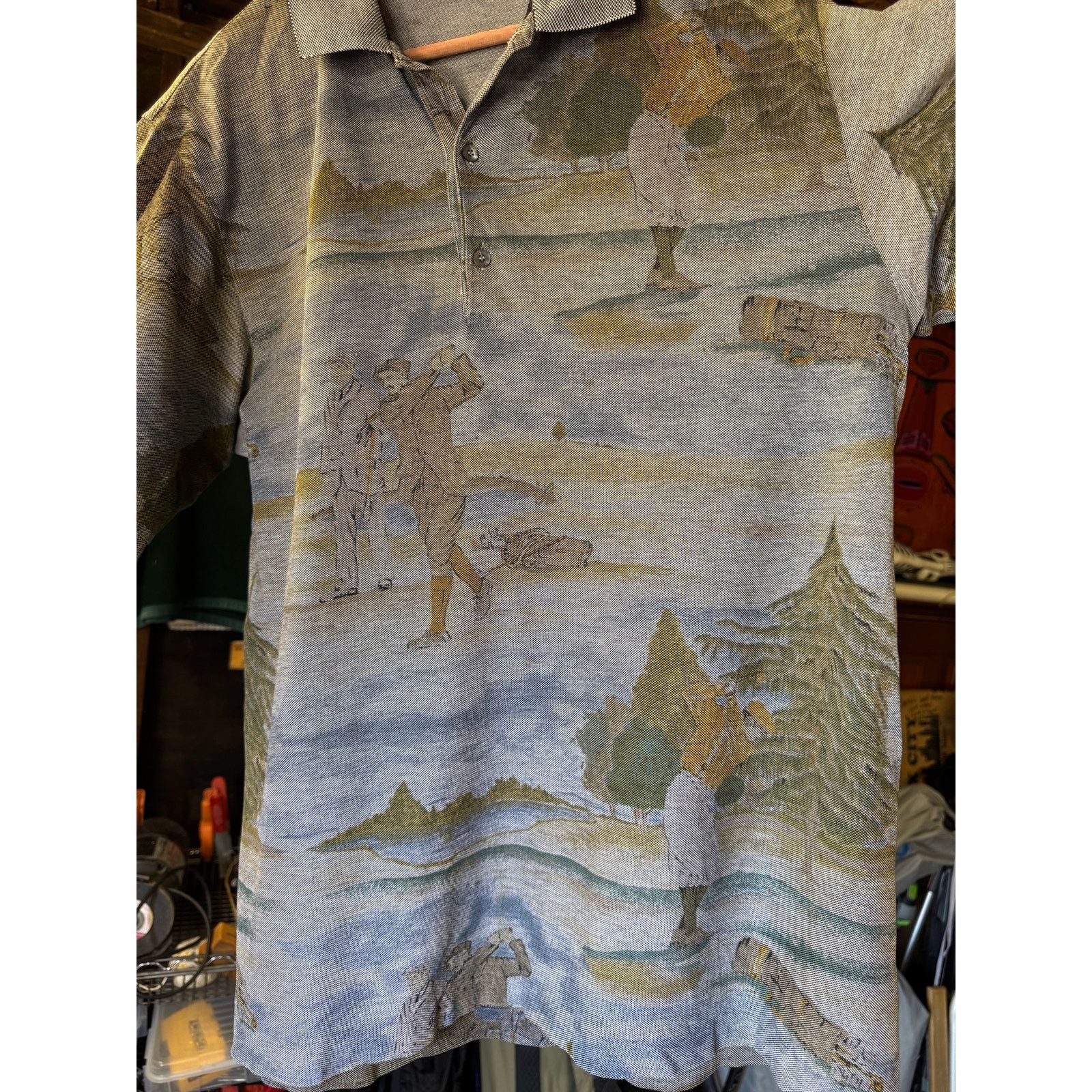 Bobby Jones Vintage Bobby Jones Polo Made in Italy Golf Print | L Size US L / EU 52-54 / 3 - 3 Thumbnail