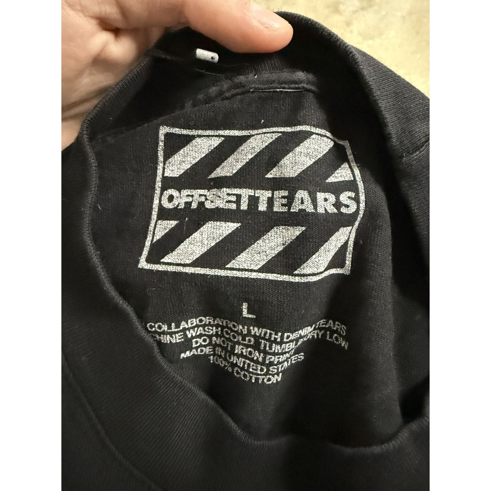 DENIM TEARS Offset Denim Tears tee Black Used Large Size US L / EU 52-54 / 3 - 2 Thumbnail