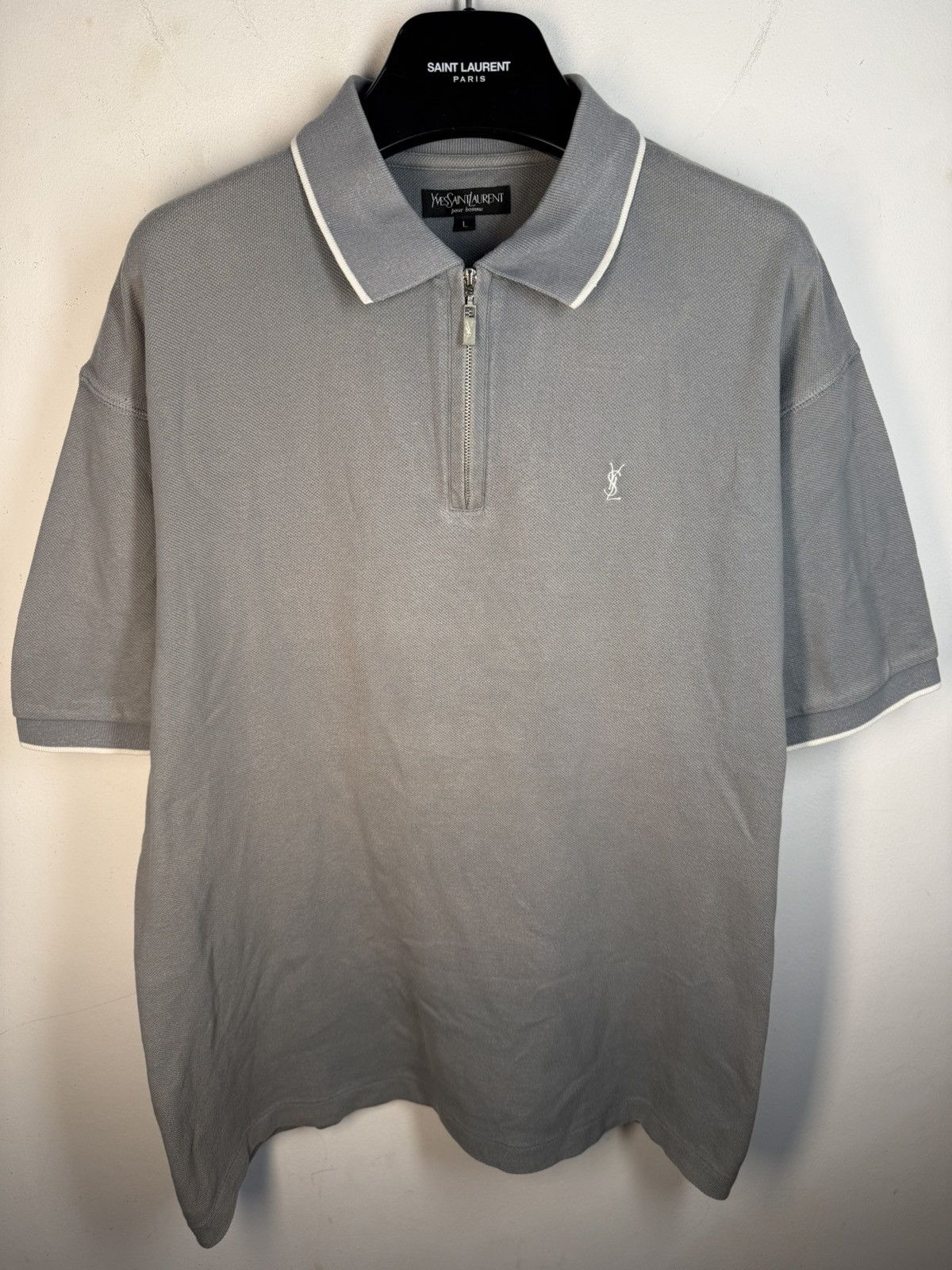 Yves Saint Laurent 90s YSL Polo Super Soft Button Up T-Shirt Vintage Shirt y2k Size US L / EU 52-54 / 3 - 14 Thumbnail