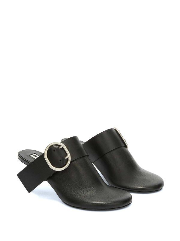 Jil Sander o1loc1c0426 Buckled Mules in Black Size US 10 / IT 40 - 2 Thumbnail