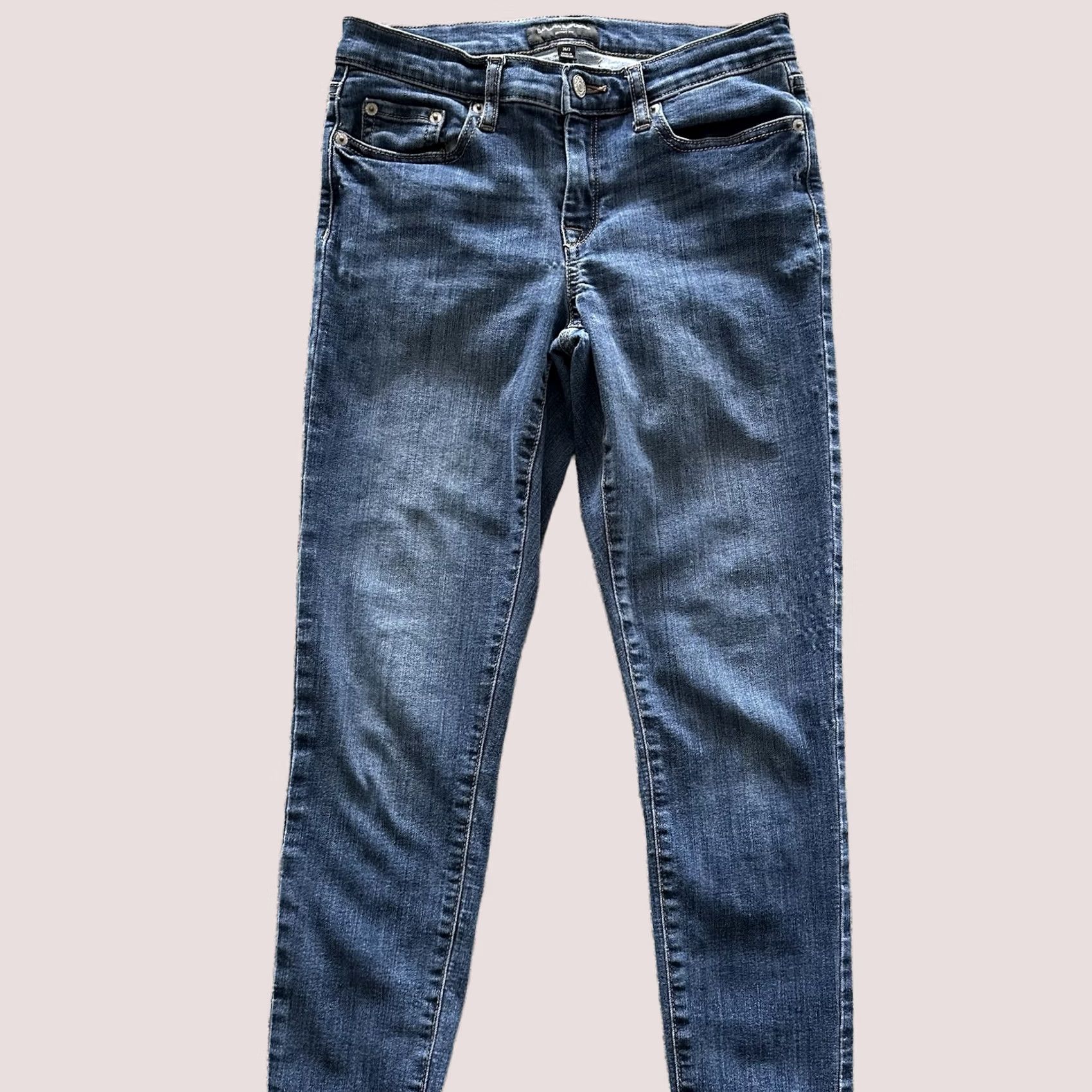Banana Republic Banana Republic Jeans Skinny Blue Medium Wash Stretch Denim Womens Size 2 Slim Rise Mid Inseam 27.5 Size 27" / US 4 / IT 40 - 1 Thumbnail