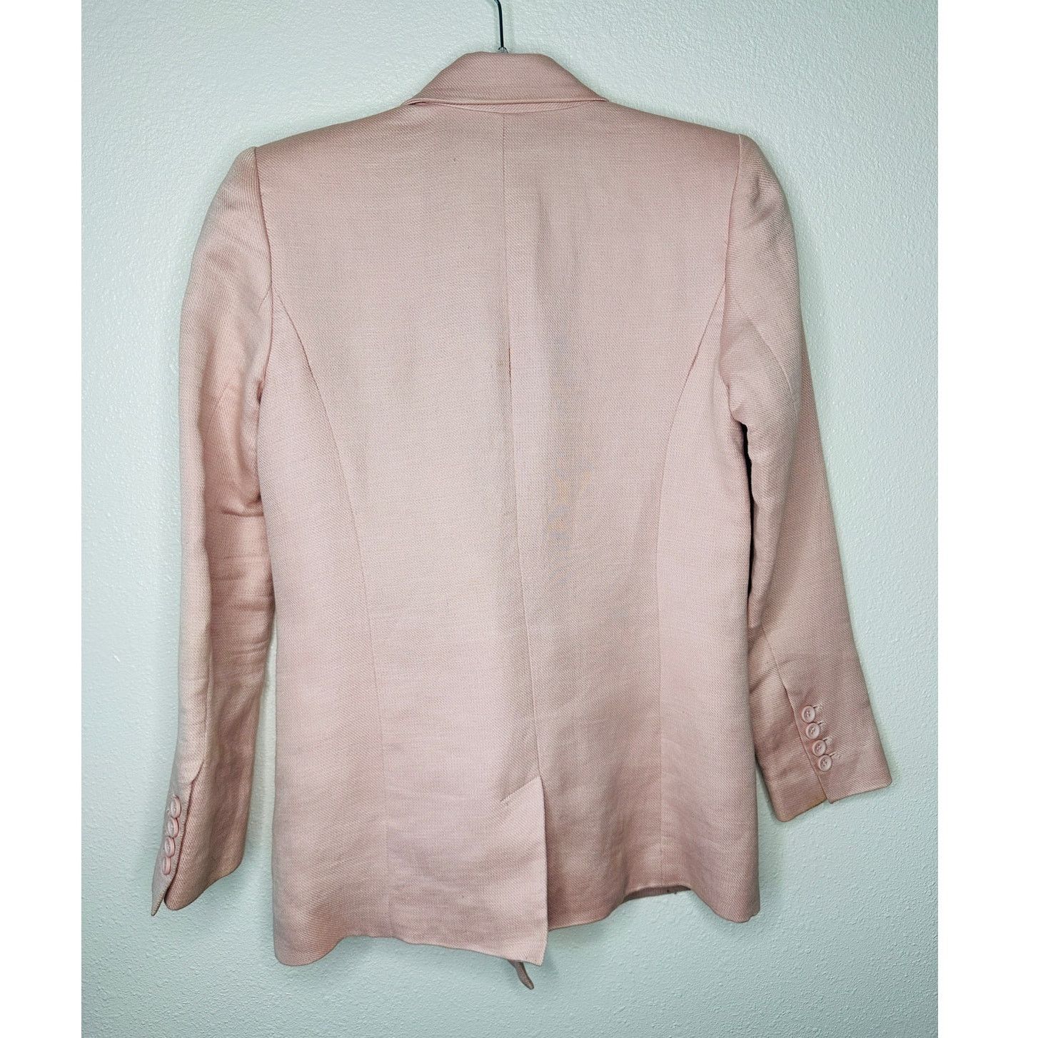 Rebecca Minkoff Rebecca Minkoff Pink Linen Blazer Size 0 Double Button Chic Size XS / US 0-2 / IT 36-38 - 4 Thumbnail