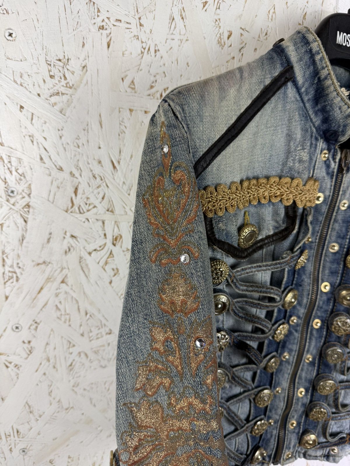 Roberto Cavalli Just Cavalli 2005 Runway Napoleon Denim Jacket Blue IT40 Size S / US 4 / IT 40 - 7 Thumbnail