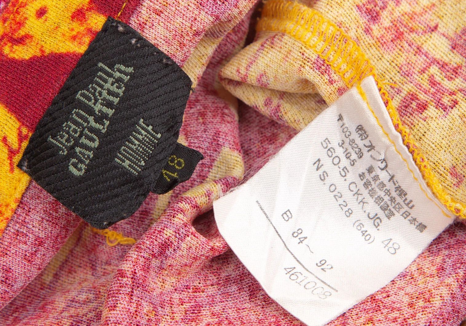 Jean Paul Gaultier Polyester Snap Button Shirt in Yellow and Red Size US M / EU 48-50 / 2 - 14 Thumbnail