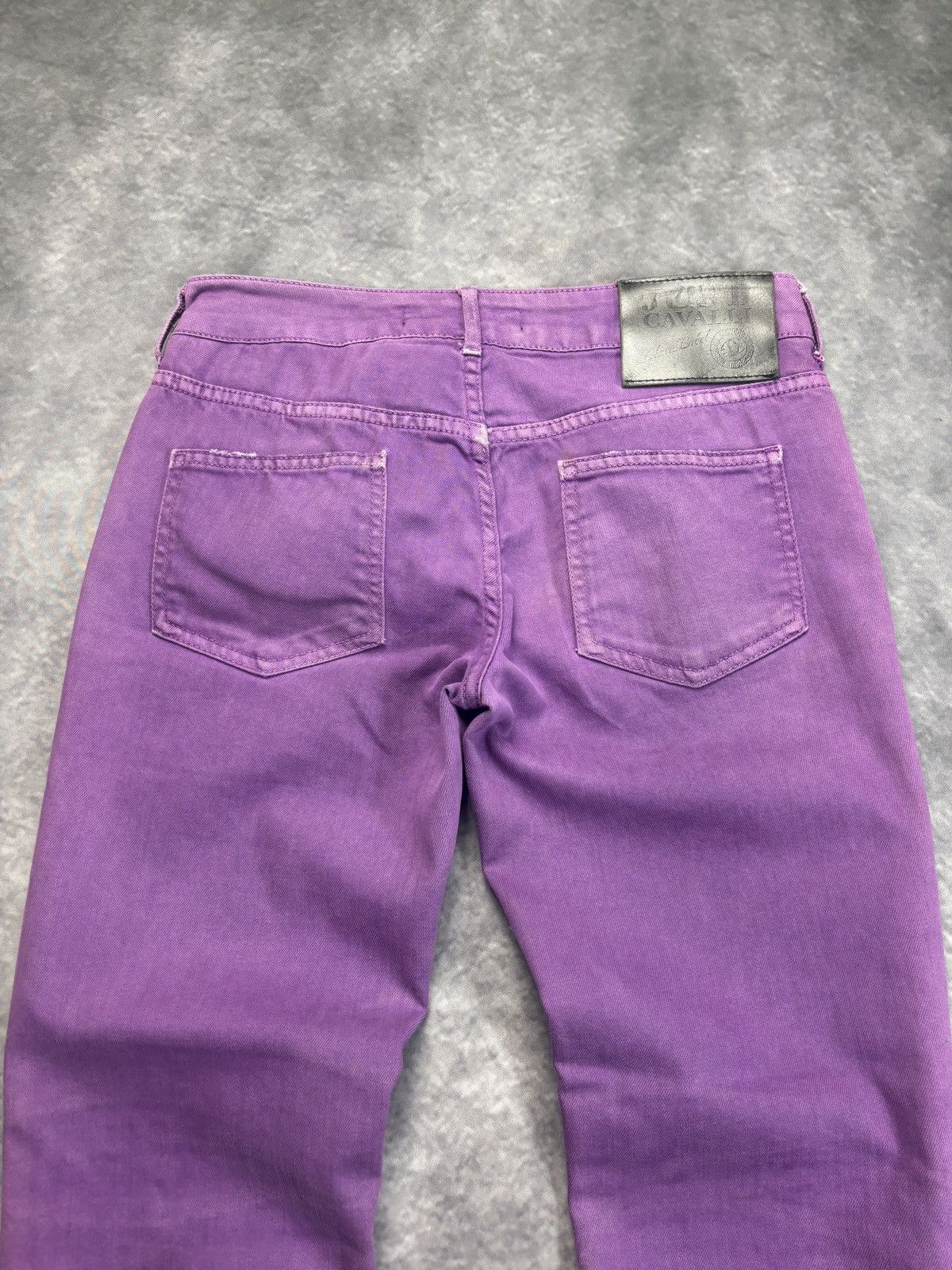 Just Cavalli × Roberto Cavalli × Vintage 2000s Just Cavalli Jeans Vintage Roberto Cavalli Purple Pant Size 29" - 2 Thumbnail