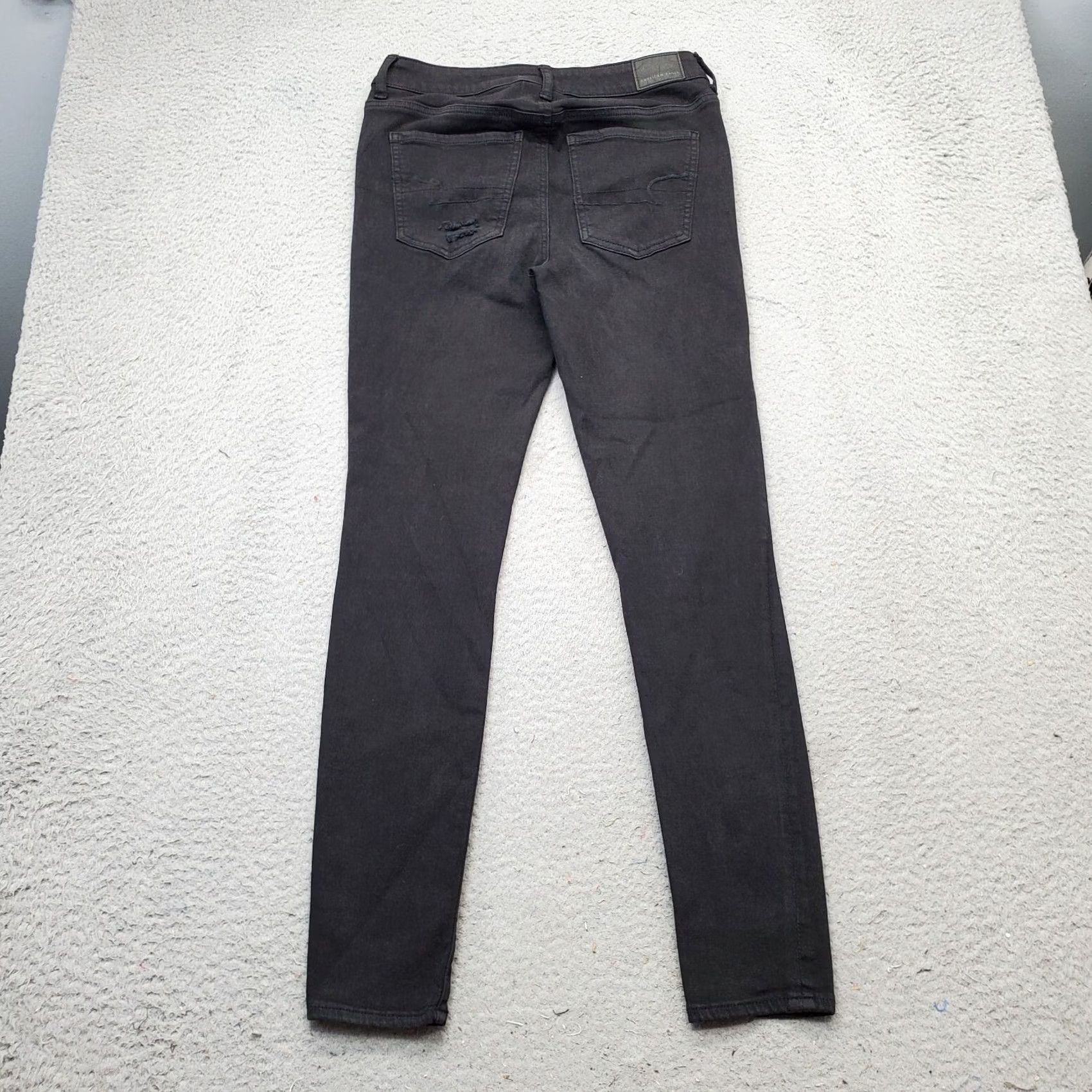 American Eagle Outfitters American Eagle Outfitters Jeans Women 6 Black Skinny 5-Pocket Next Level Stretch 28" Inseam Distressed? No Size 28" / US 6 / IT 42 - 2 Thumbnail