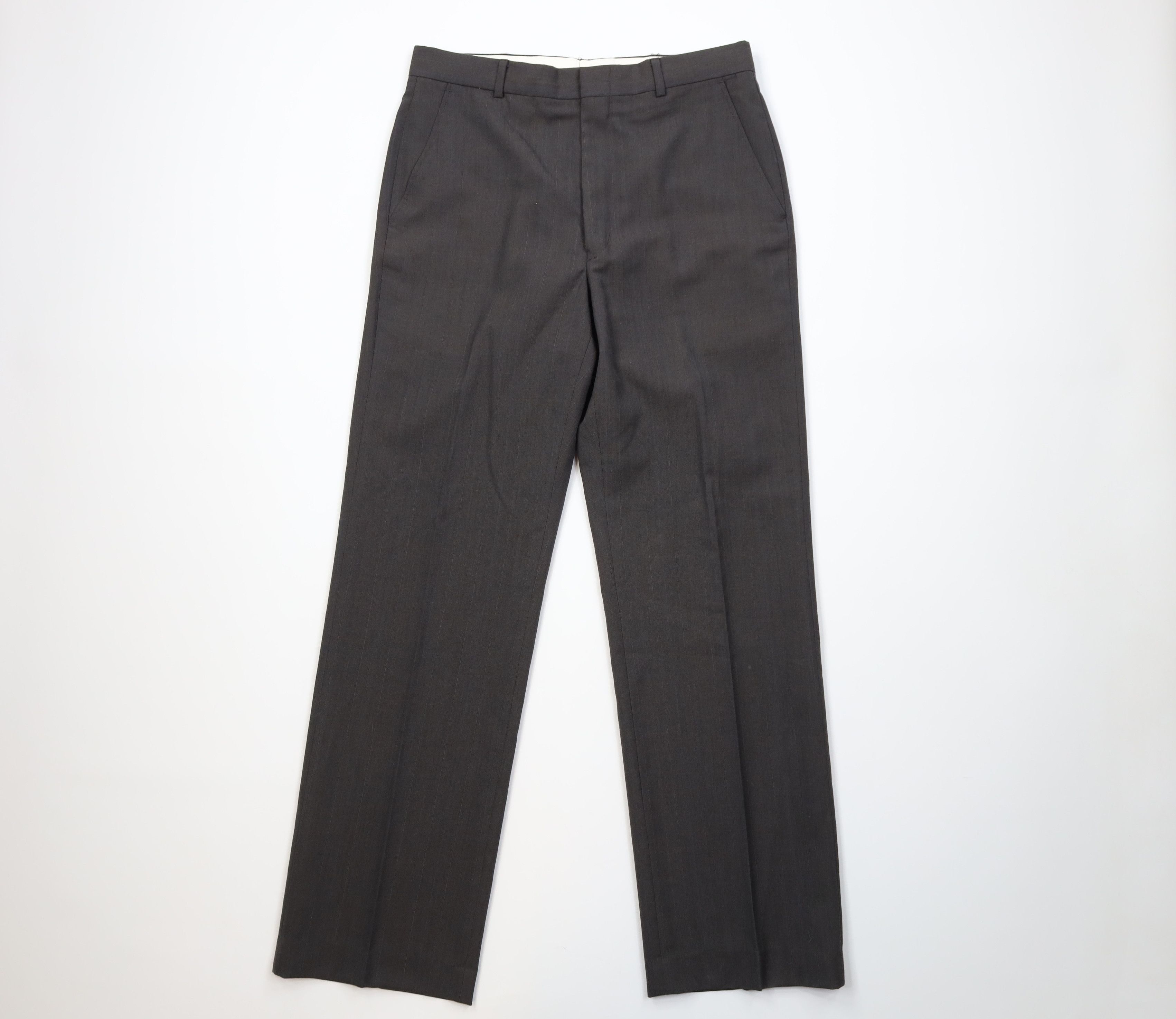 Vintage Vintage 90s Streetwear Knit Pinstriped Wide Leg Chino Pants Size US 32 / EU 48 - 1 Thumbnail