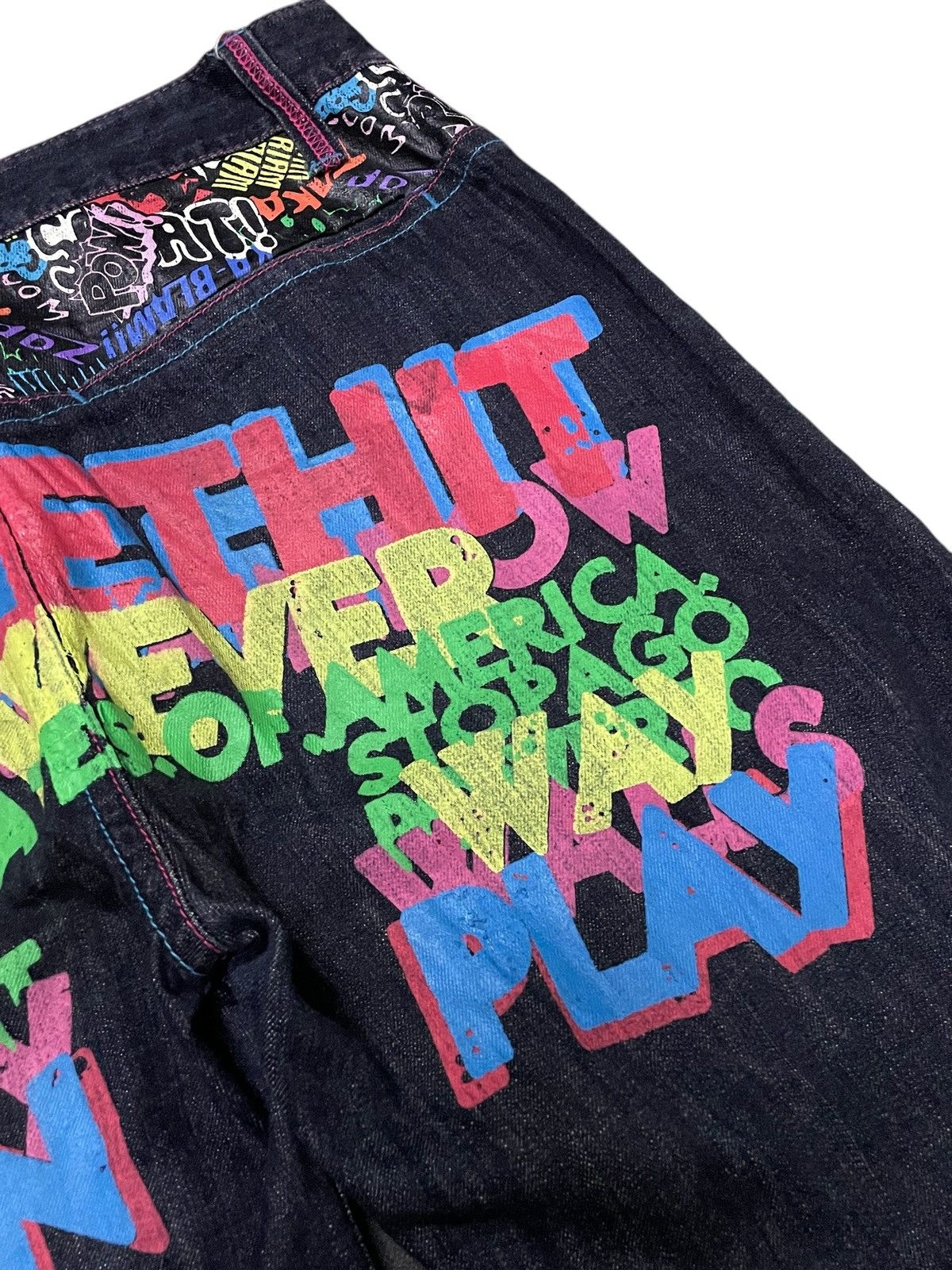 KOJIMA GENES × Red Monkey Clone Devgru Japan Comic Art Evisu Style Loose Jeans Size US 30 / EU 46 - 9 Thumbnail