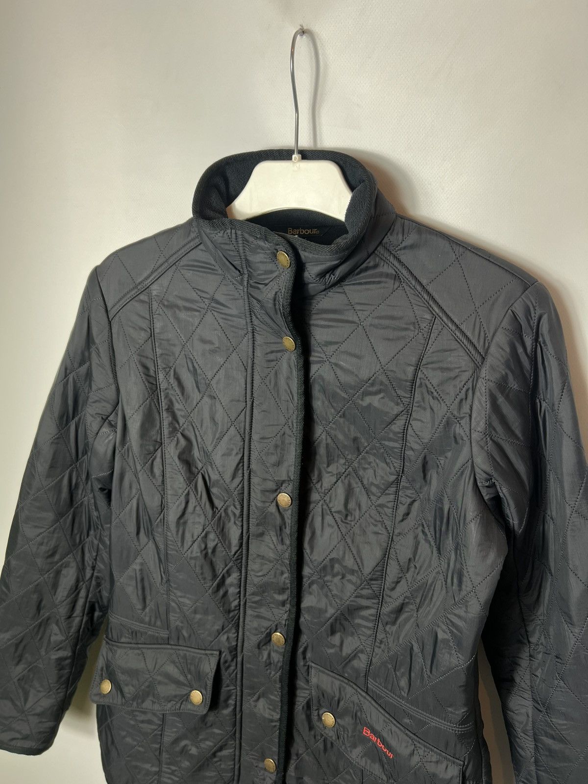 Barbour Vintage designer Barbour Dark Gray Quilted Jacket Size M / US 6-8 / IT 42-44 - 3 Thumbnail