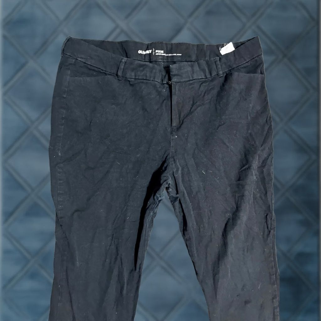 Old Navy Old Navy Pant Women Size 18 Regular Mid Rise Black Pocket Slim Ankle Pants XS Size 40" / US 18 - 1 Thumbnail