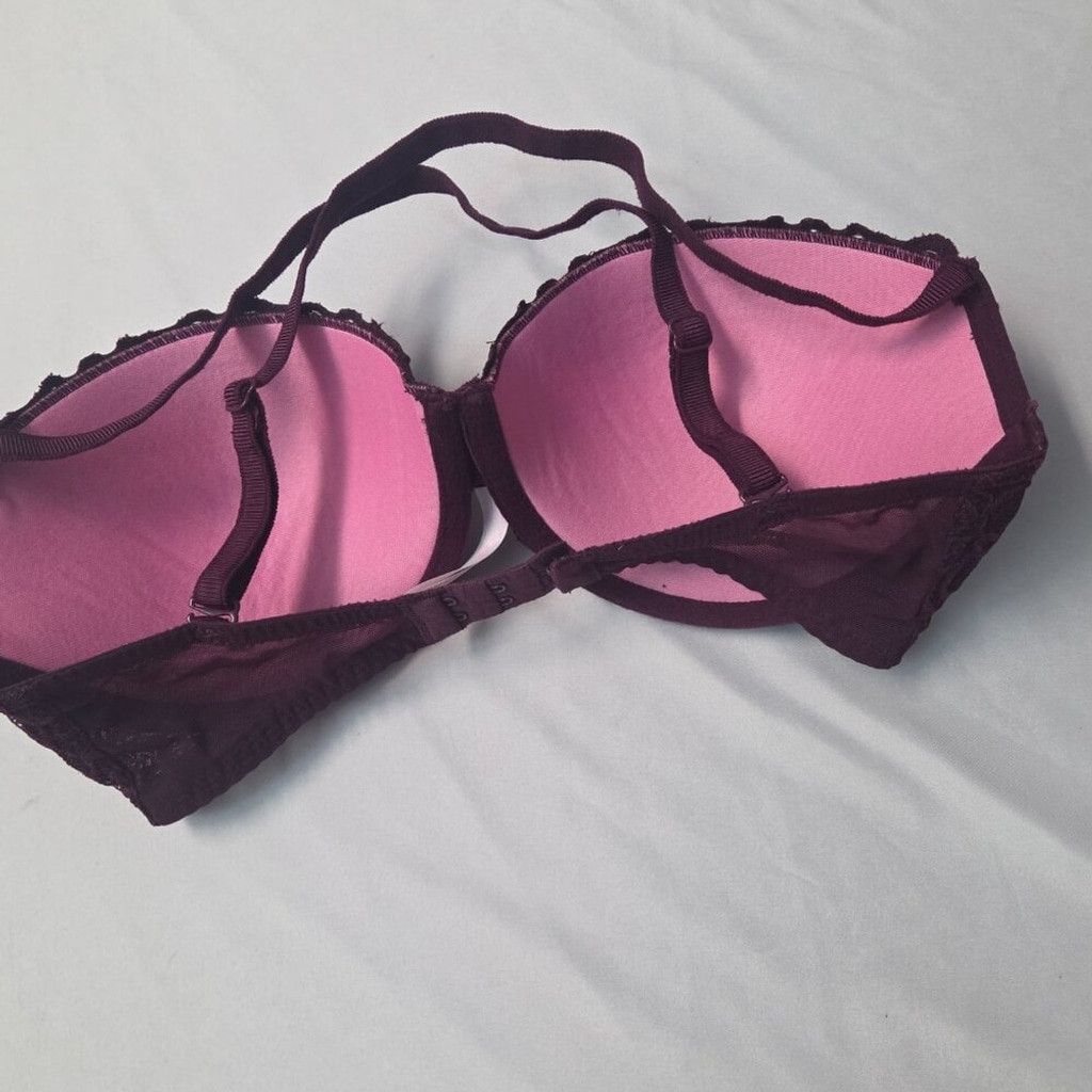Victoria's Secret Trendy Victoria Secret-Lace-Deeppurple-Push-Up 32DD-Lingerie Size ONE SIZE - 3 Thumbnail