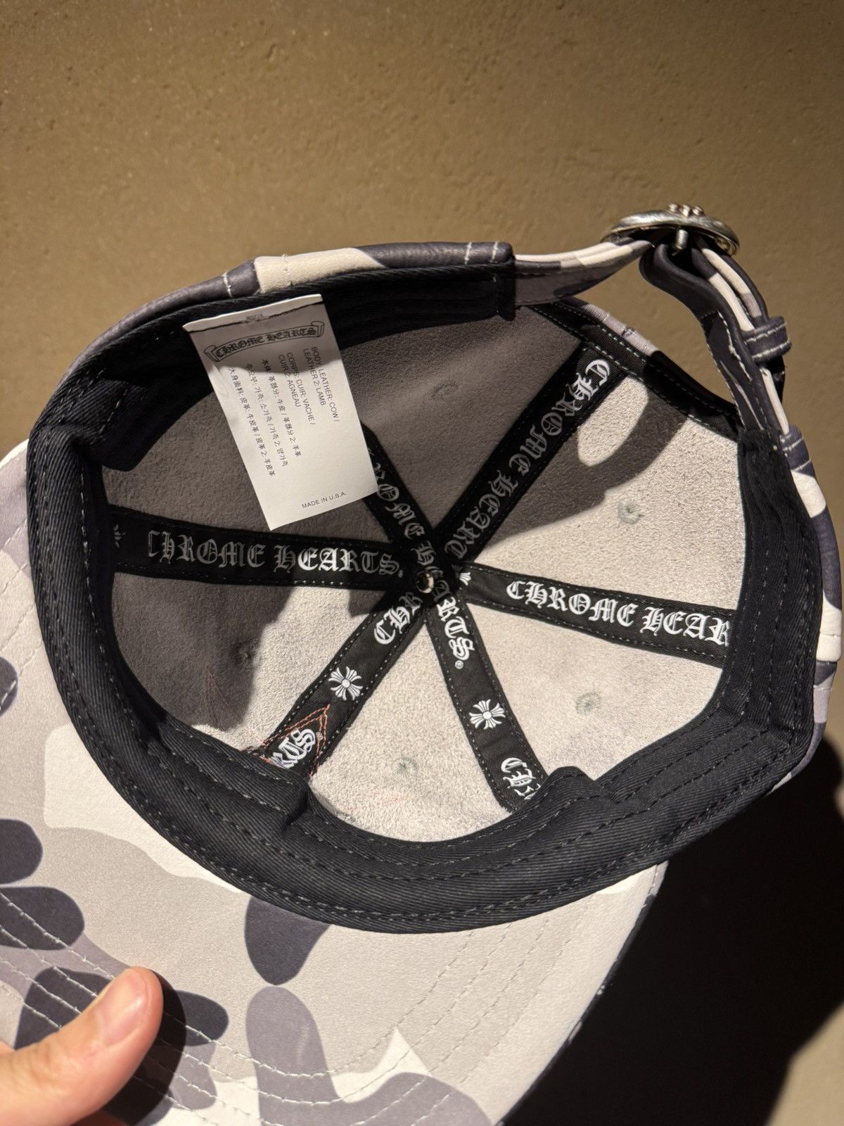 Chrome Hearts Chrome Hearts Camo Leather Cap Star Patch Hat Size ONE SIZE - 5 Thumbnail
