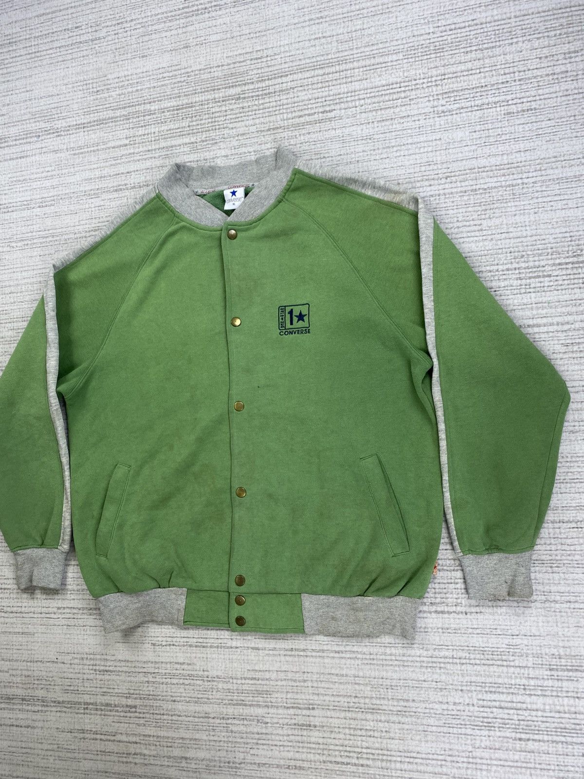 Converse × Vintage Vintage 90s Converse One Star Rare Varsity Style Jacket Size US L / EU 52-54 / 3 - 4 Thumbnail