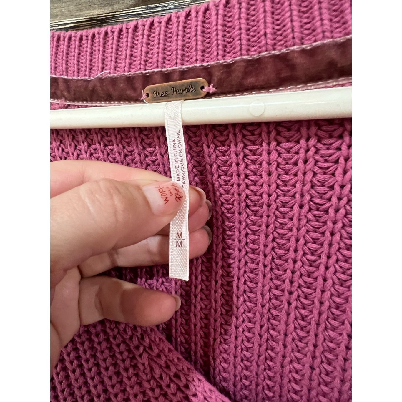 Free People FREE PEOPLE Rose Pink Damsel Bell Sleeve Cotton V-neck Sweat Size M / US 6-8 / IT 42-44 - 5 Thumbnail