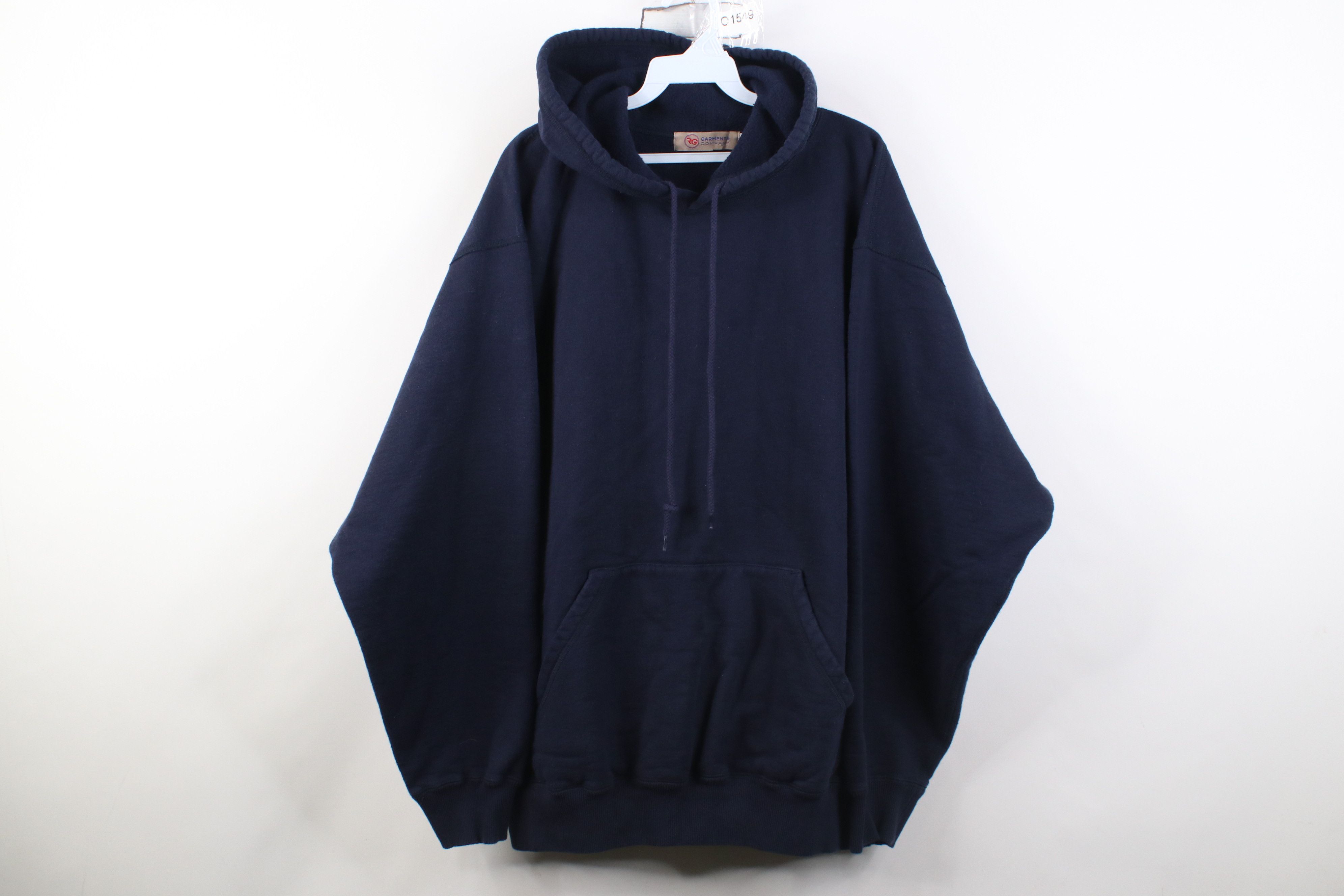 Vintage Vintage 90s Y2K Streetwear Cotton Hoodie Sweatshirt Blue Size US XXL / EU 58 / 5 - 1 Thumbnail