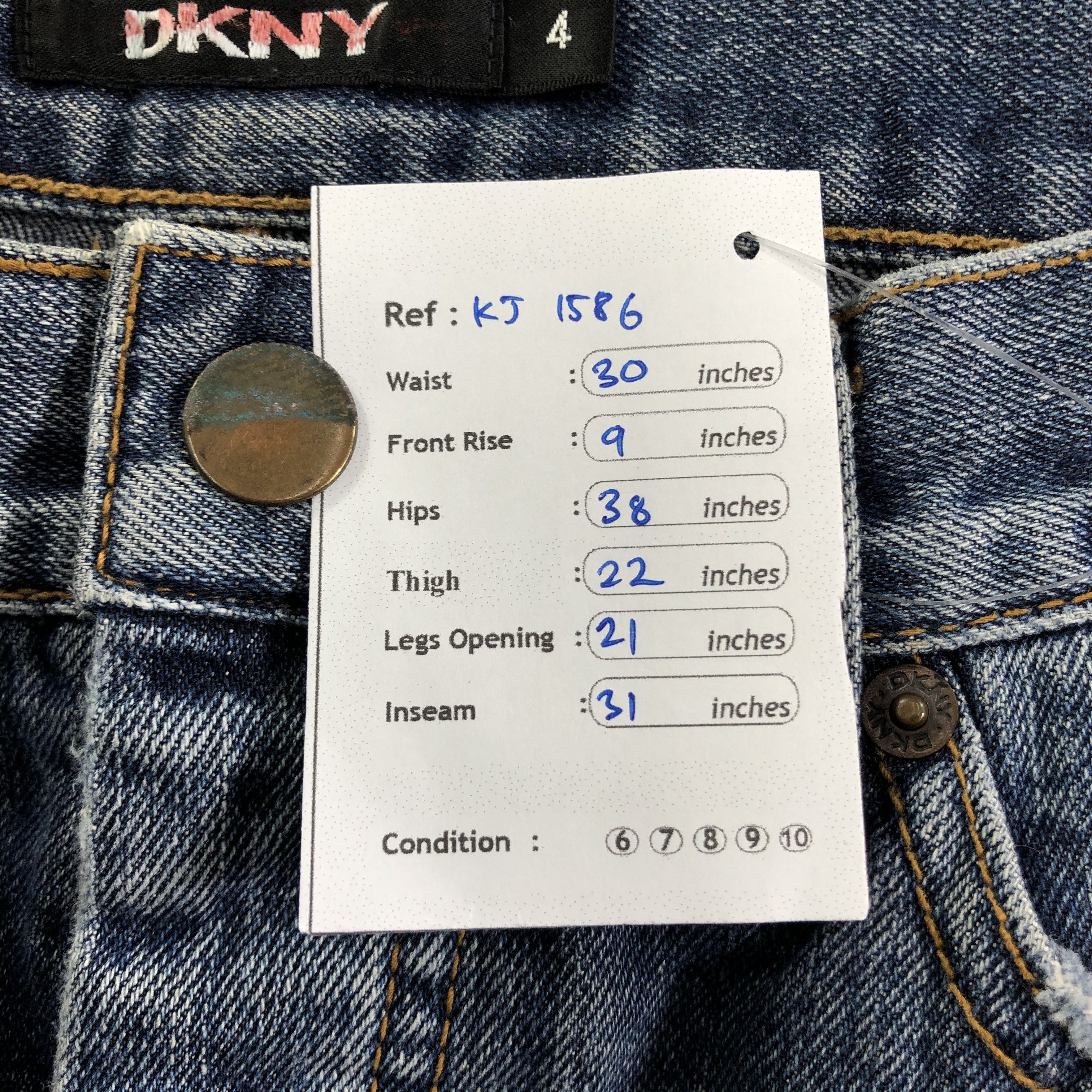 DKNY DKNY Jeans Blue Baggy Flare Denim KJ1586 Size 30" / US 8 / IT 44 - 11 Thumbnail