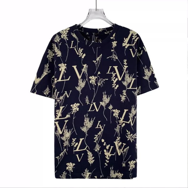 Louis Vuitton louis vuitton navy floral logo t-shirt-dmc Size US M / EU 48-50 / 2 - 1 Thumbnail