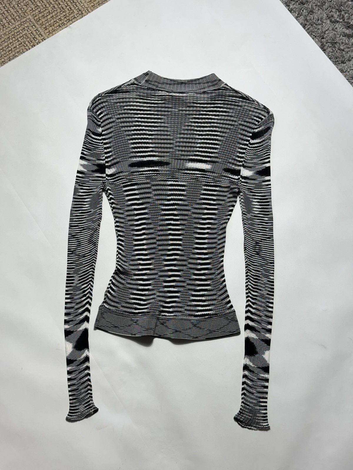 Missoni Missoni Viscose Zebra Pattern Stretchy Mesh Top Size M / US 6-8 / IT 42-44 - 2 Thumbnail