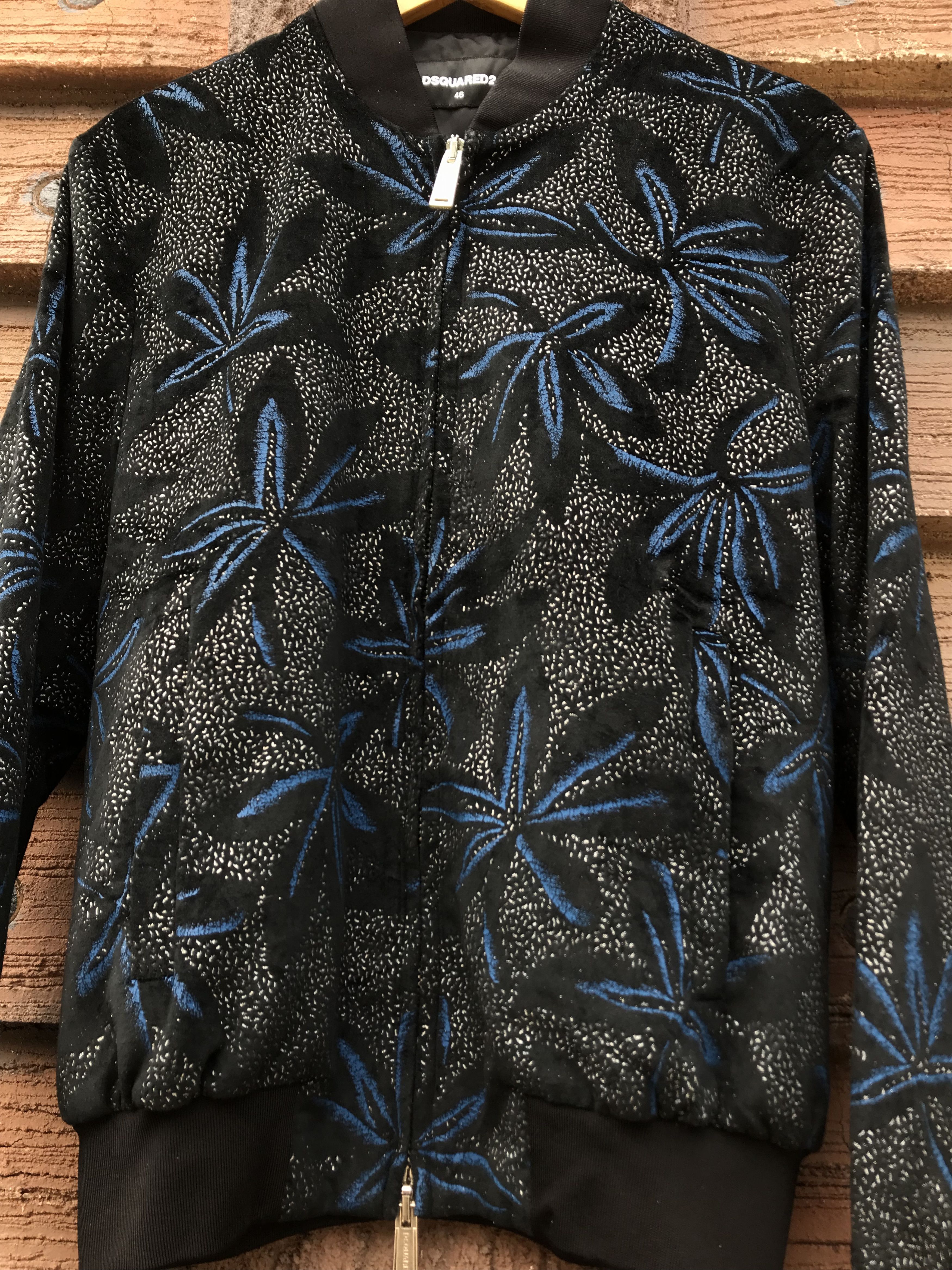 Dsquared2 Need Gone! Dsquared2 Floral Pattern Glitter Bomber Jacket Size US M / EU 48-50 / 2 - 4 Thumbnail