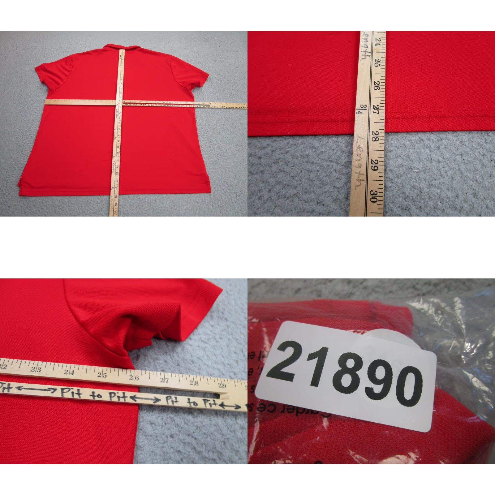 Vintage Tesla Polo Shirt Mens 3XL Red 100% Polyester Logo Performance Golf Casual Size US XXL / EU 58 / 5 - 8 Thumbnail