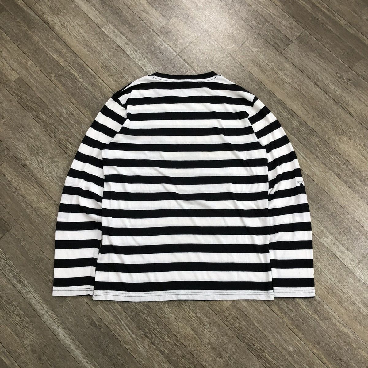If Six Was Nine × Japanese Brand × Le Grande Bleu (L.G.B.) 2000s Durante London Punk Gothic Goa Striped Long Sleeve Size US L / EU 52-54 / 3 - 16 Thumbnail