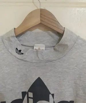 Adidas Vintage 80s Adidas x Descente Big Logo Trefoil Mock Neck Size US L / EU 52-54 / 3 - 3 Thumbnail