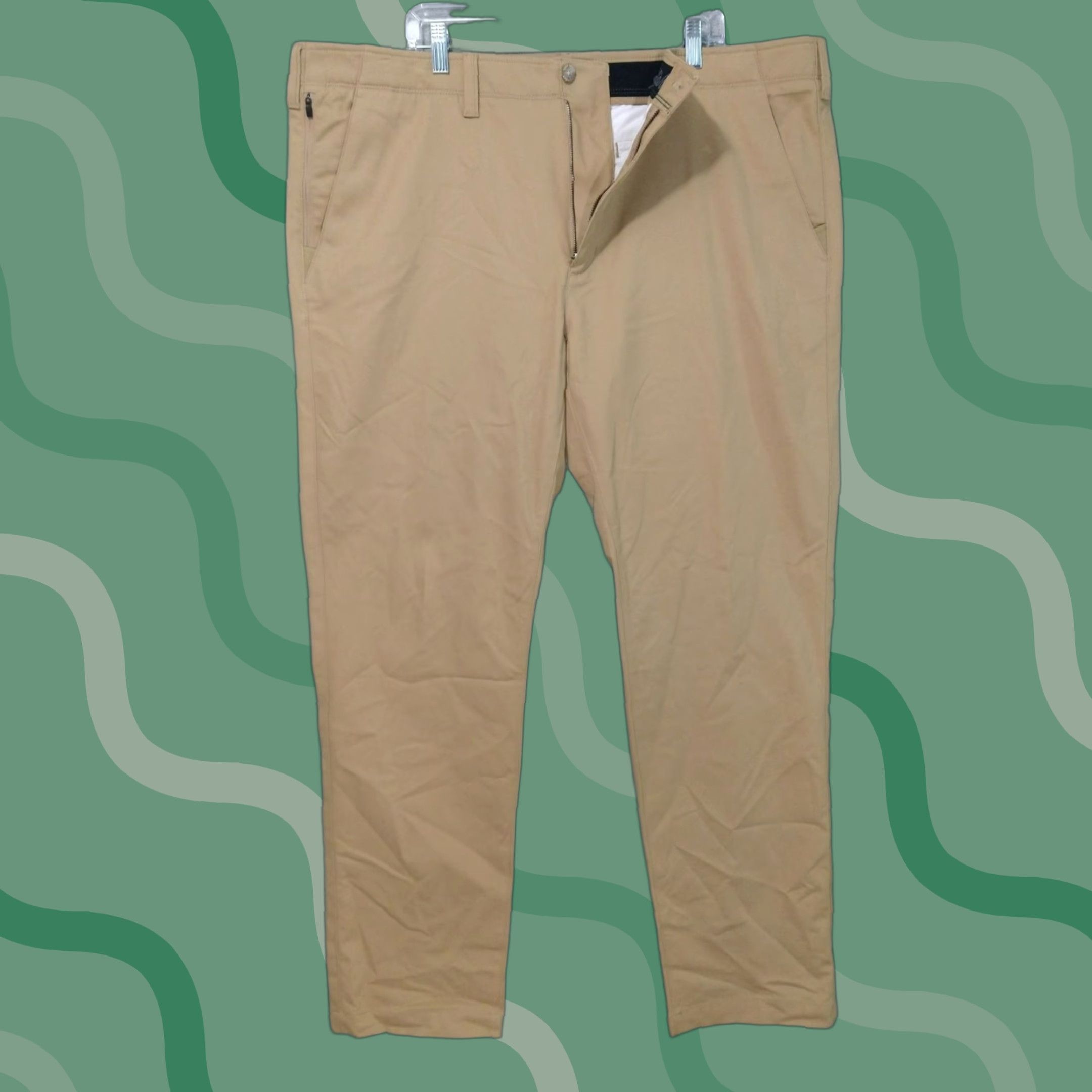 Eddie Bauer Eddie Bauer Pants Mens 44x34 Beige Chino Sport Flex Straight Leg Flat Front Size US 34 / EU 50 - 1 Thumbnail