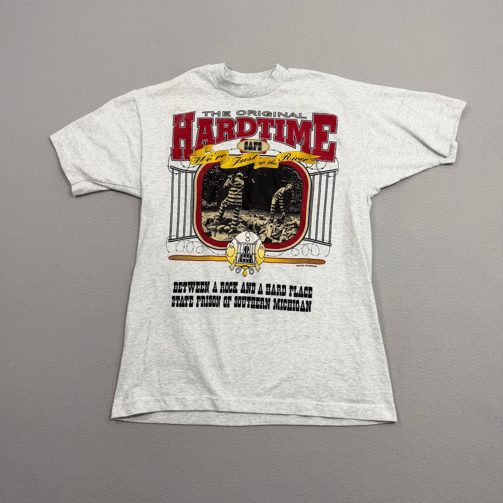 Vintage Vintage Hard Time Cafe Shirt Men's Large Gray 90s Michigan Size US L / EU 52-54 / 3 - 1 Thumbnail