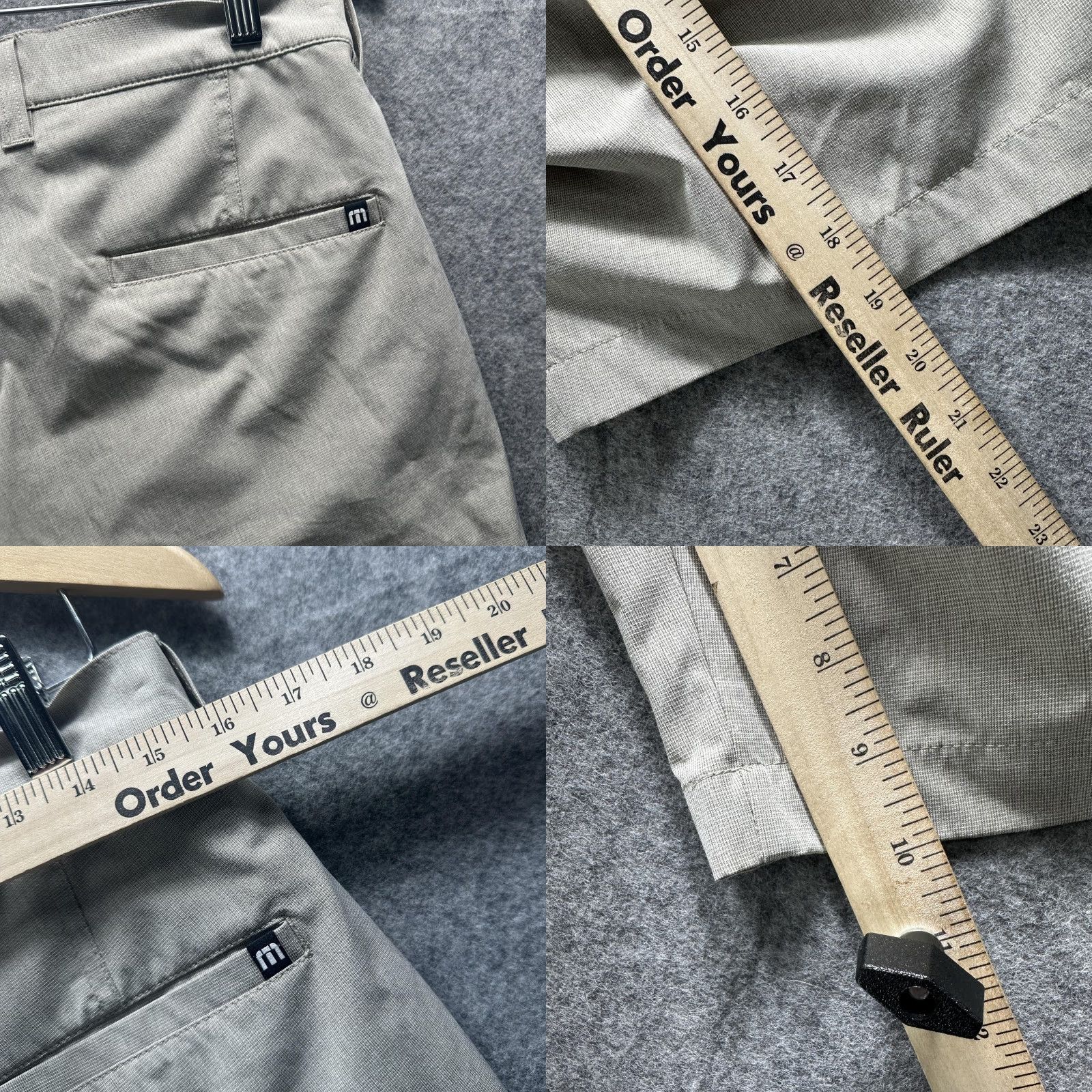 TravisMathew Travis Mathew Shorts Mens 30 Gray Check Chino Golf Stretch Casual 10 Inseam Size US 30 / EU 46 - 9 Thumbnail