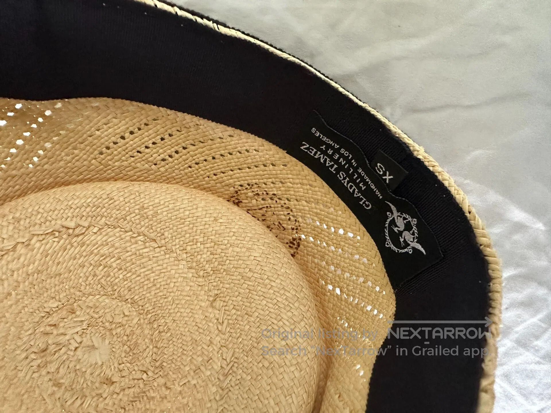 Japanese Brand Gladys Tamez Handmade Straw Hat for Beauty. Size ONE SIZE - 4 Thumbnail