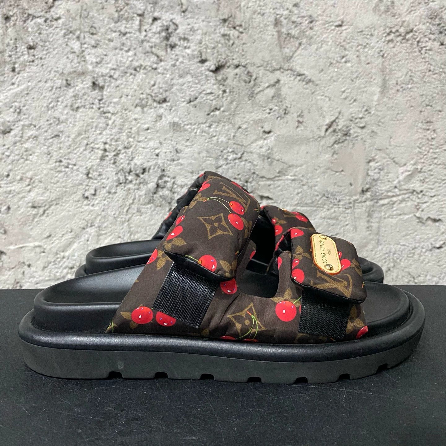 Louis Vuitton LV x Takashi Murakami Velcro Slide Sandals 39 Size US 8.5 / IT 38.5 - 1 Thumbnail