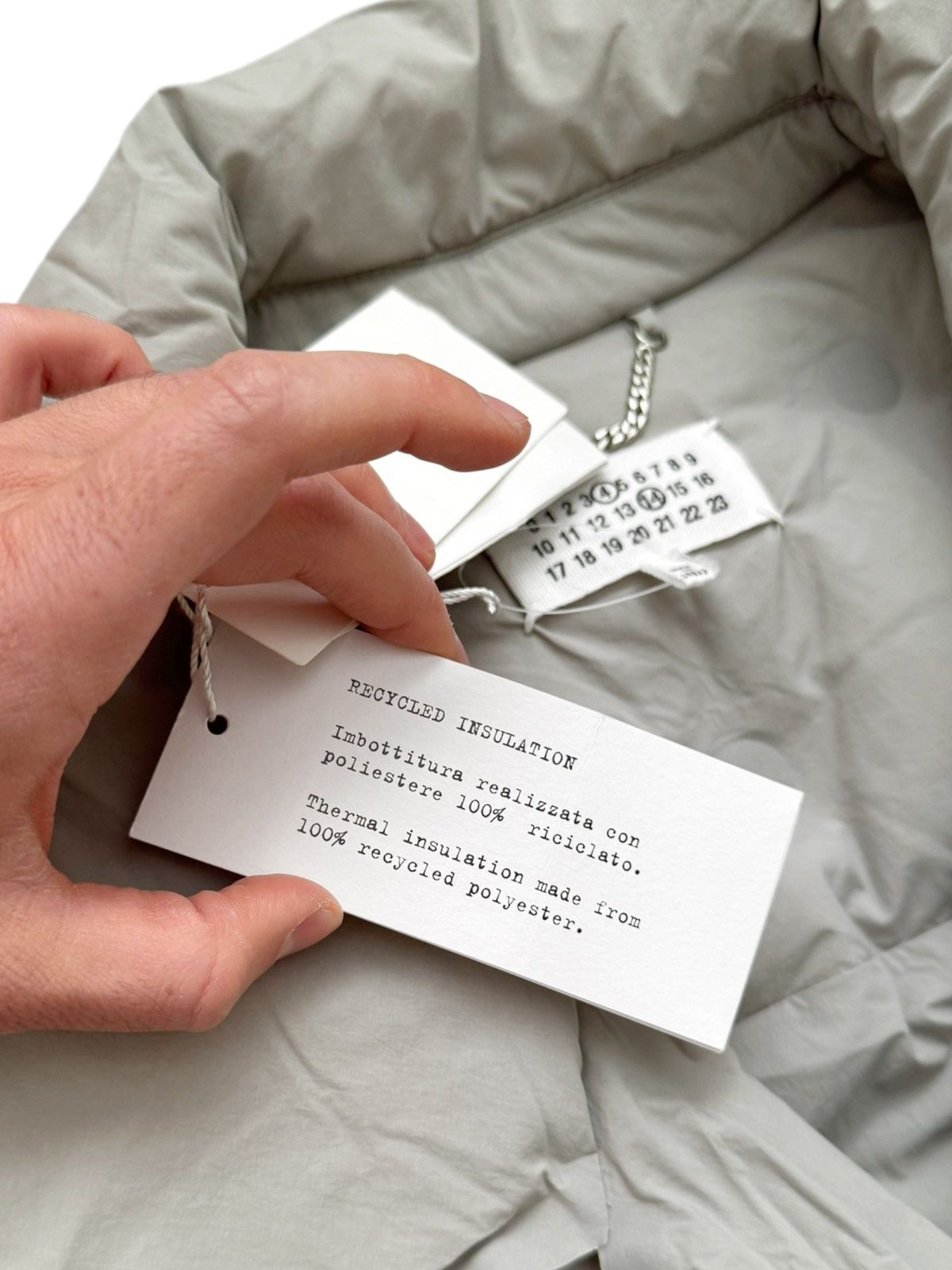 Maison Margiela GRAIL Grey Tufted Duvet Quilted Puffer Coat Size US M / EU 48-50 / 2 - 11 Thumbnail