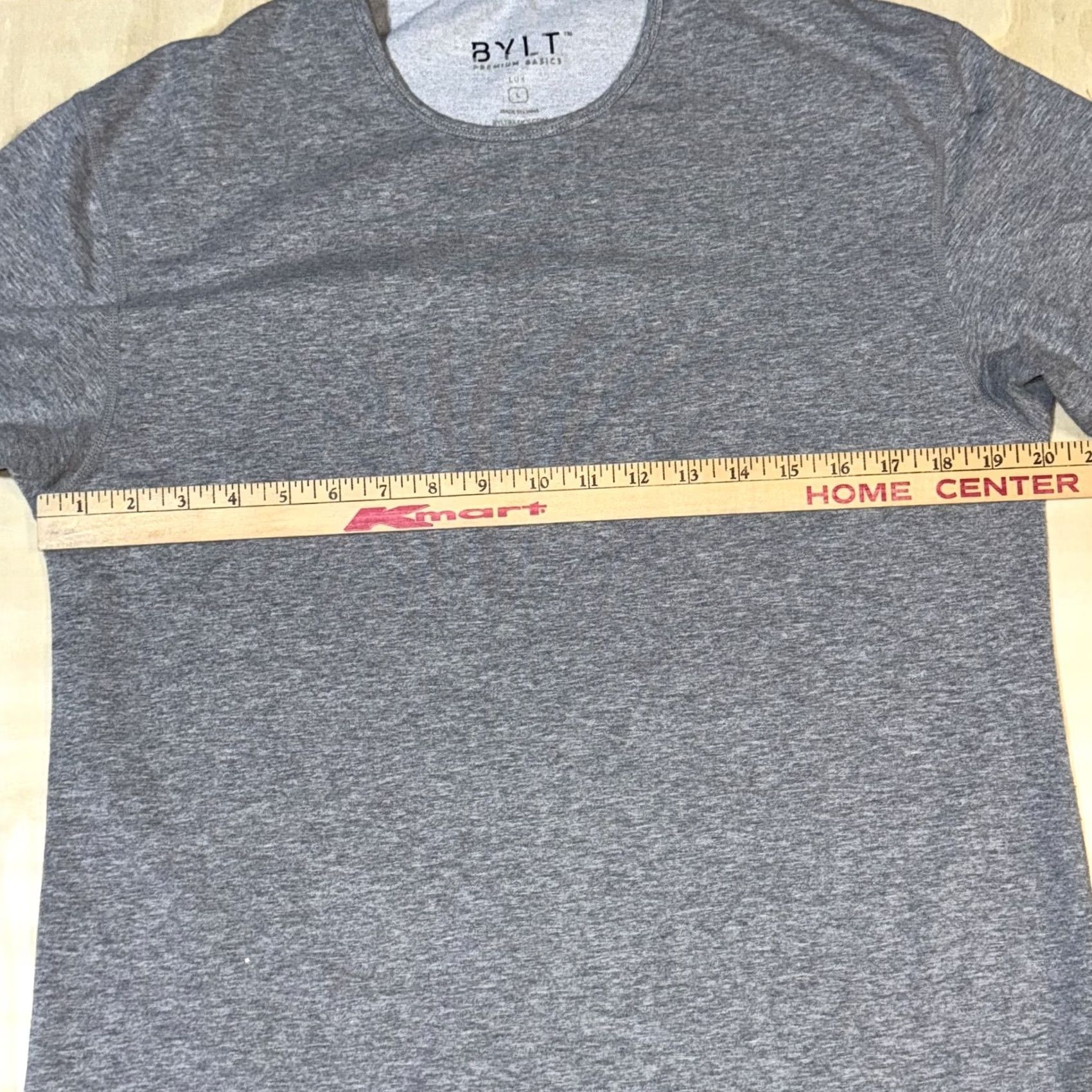 Other BYLT Shirt Mens Large Gray Drop-Cut Crewneck Premium Basics Size US L / EU 52-54 / 3 - 3 Thumbnail