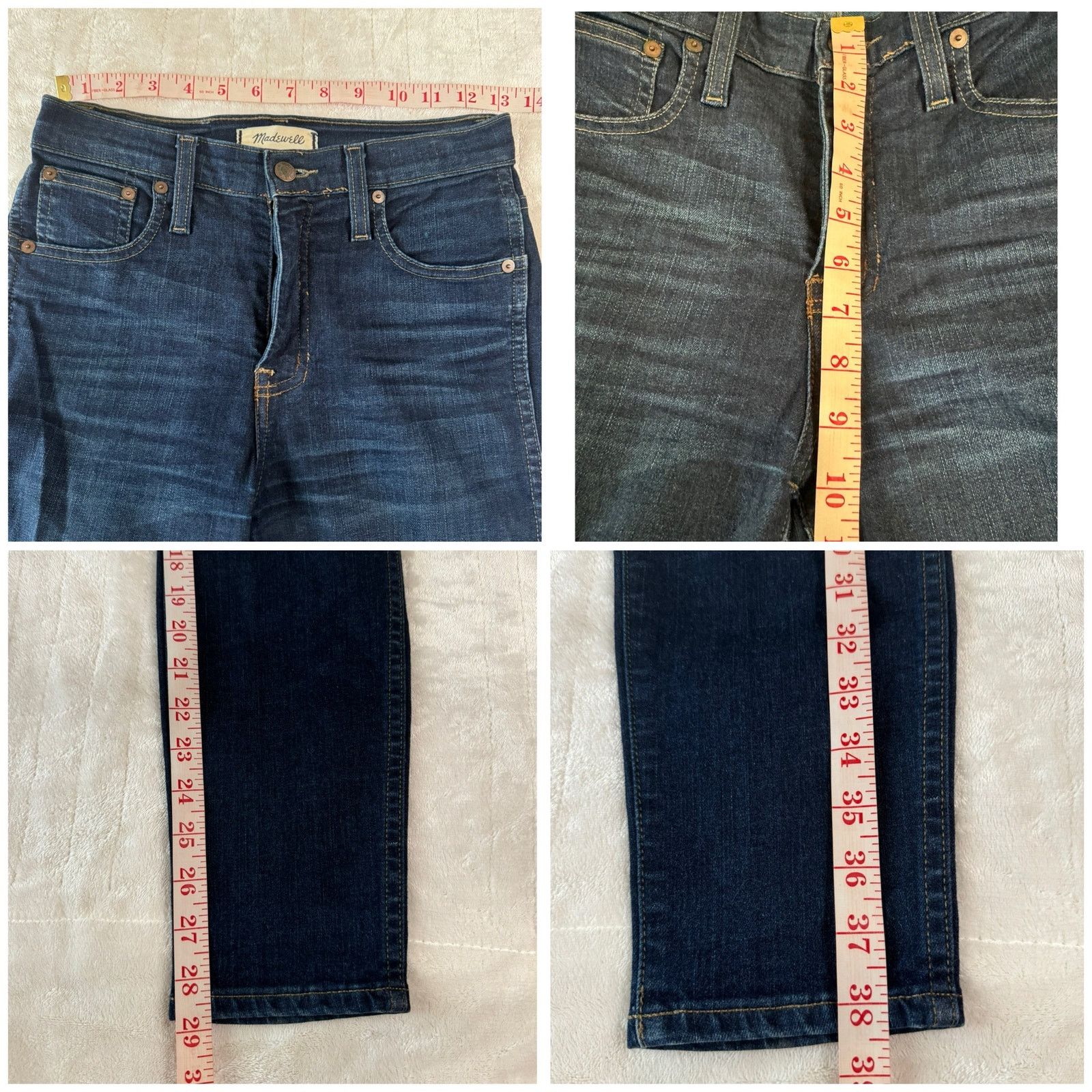 Madewell Madewell 10" High-Rise Skinny Jeans Blue Wash Stretch Denim Size 24" / US 00 / IT 34 - 6 Thumbnail