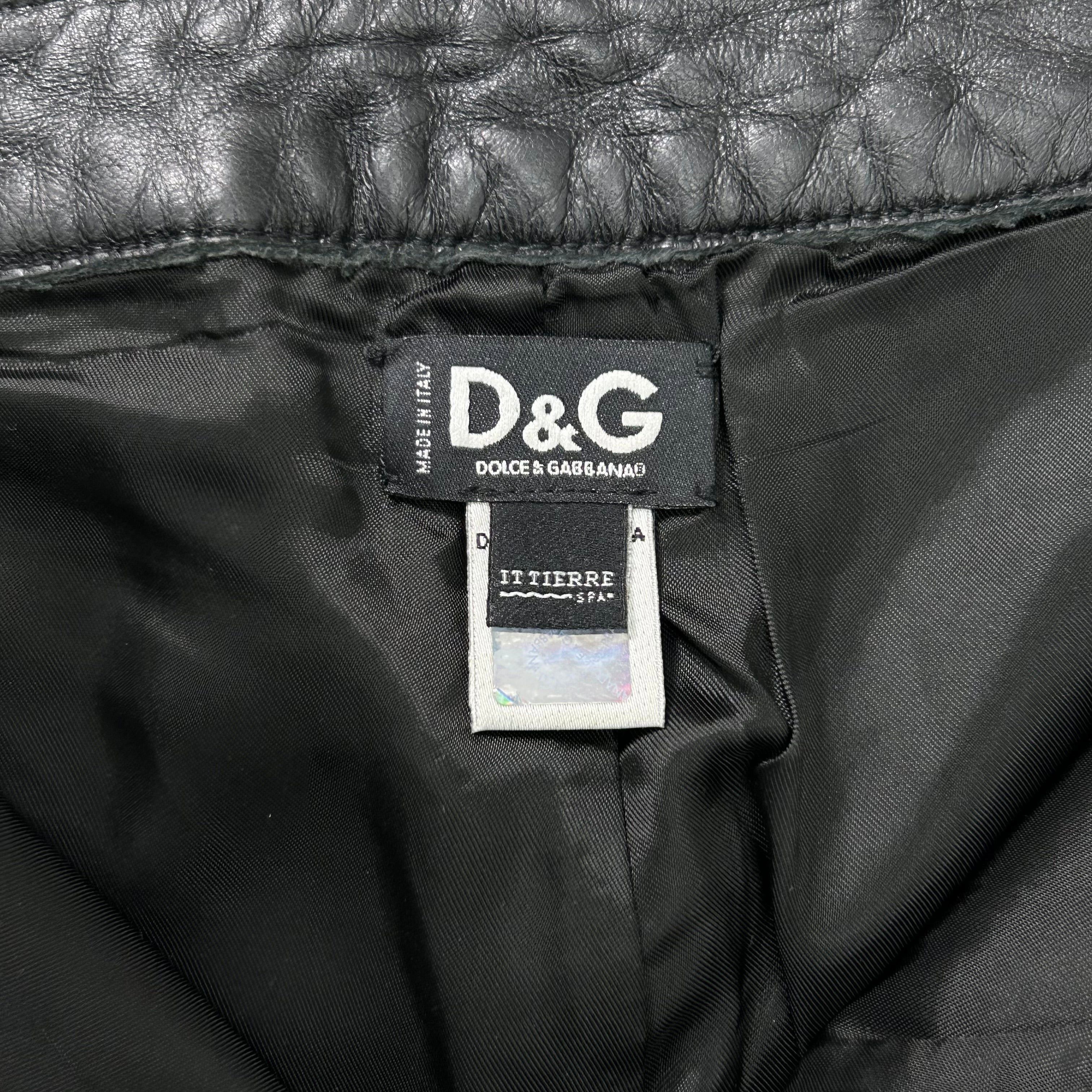 Dolce & Gabbana Dolce & Gabbana Wrinkled Black Leather Pants Size 28" / US 6 / IT 42 - 4 Thumbnail