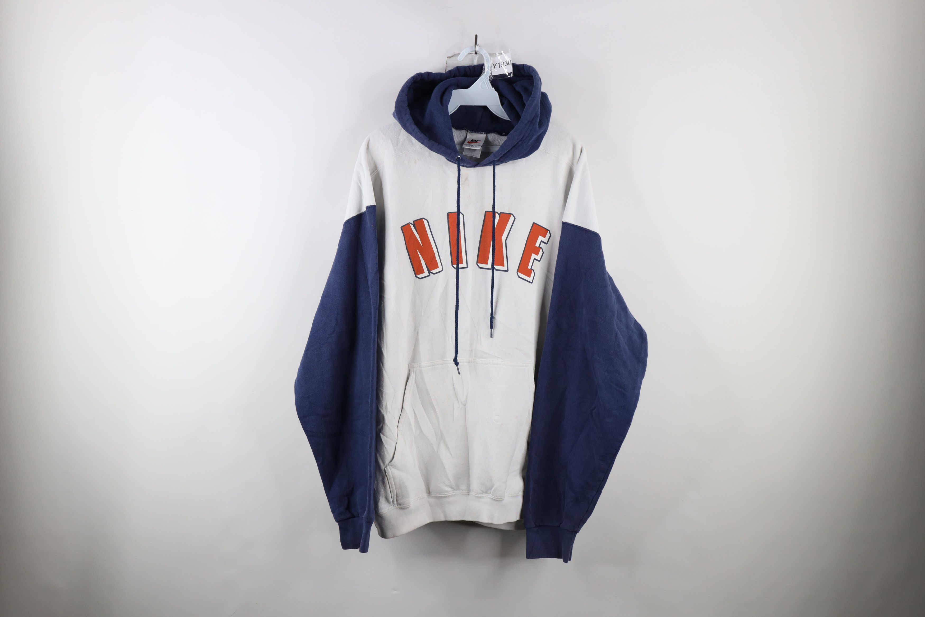 image of 90's Nike Scott Spell Out Hoodie Sweatshirt Usa, Men's (Size XL)