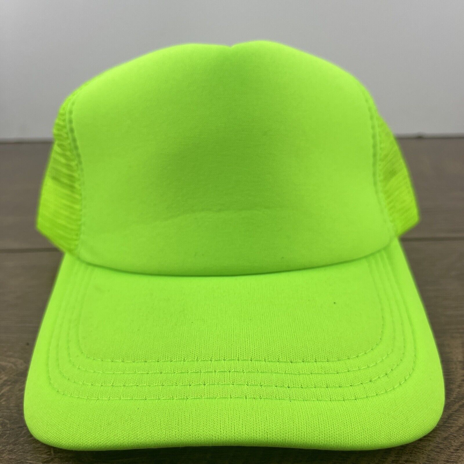 Other Neon Green Hat Adjustable Adult Size Hat Green Cap Size ONE SIZE - 4 Thumbnail
