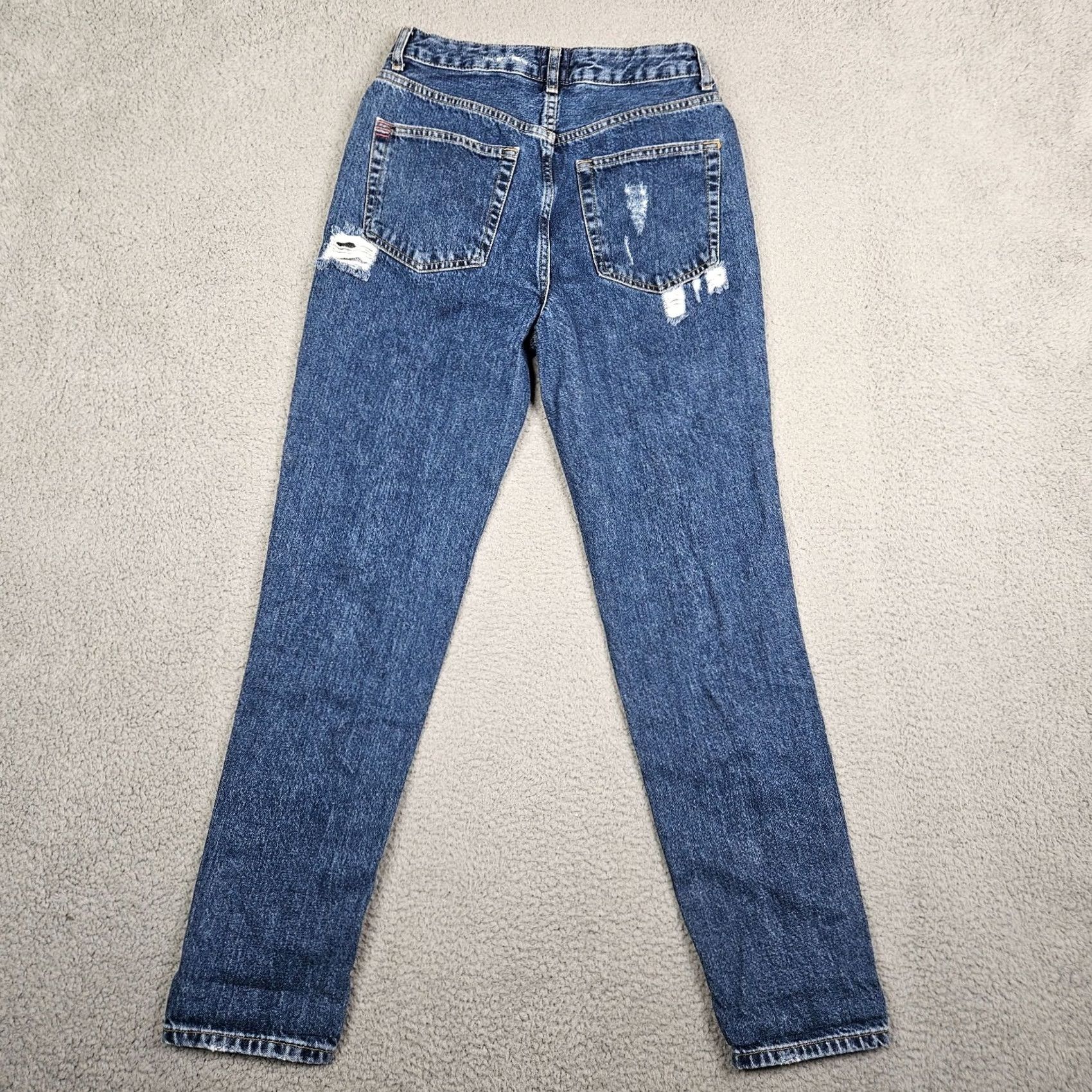 Urban Outfitters BDG URBAN OUTFITTERS Mom High-Rise Distressed Med-Wash Denim Jeans 27 Blue Womens Size 27" / US 4 / IT 40 - 2 Thumbnail