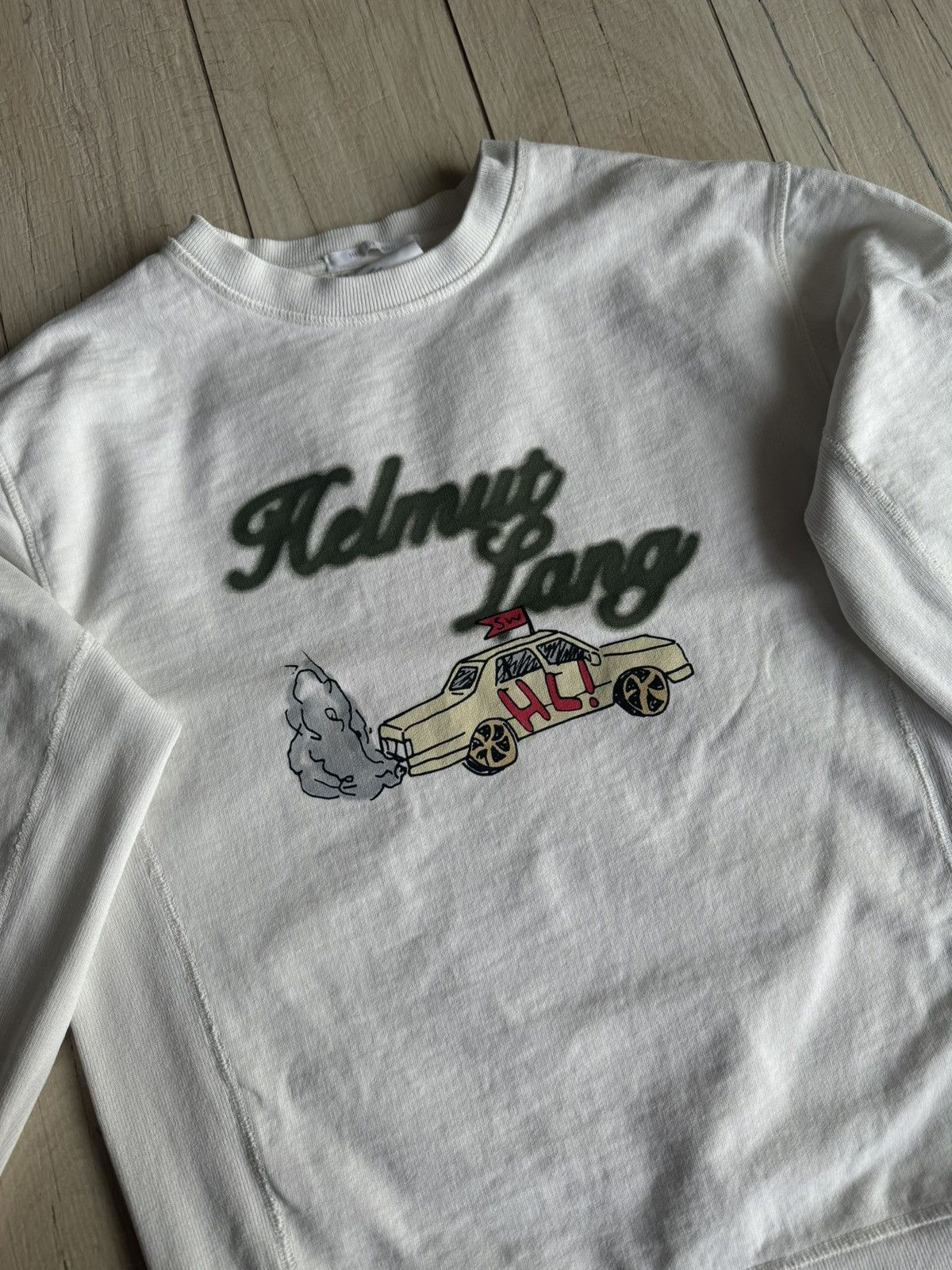 Helmut Lang × Saintwoods Helmut Lang X Saintwoods Taxi Logo White Sweatshirt Size US S / EU 44-46 / 1 - 4 Thumbnail