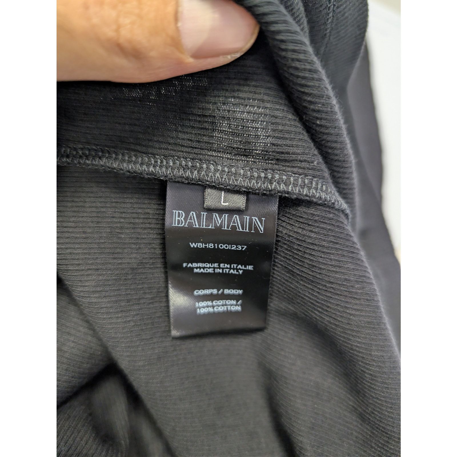 Balmain o1rshd1 Q:2 / Galaxy Ribbed Long Sleeve T-Shirt Black/Multi Size US L / EU 52-54 / 3 - 17 Thumbnail